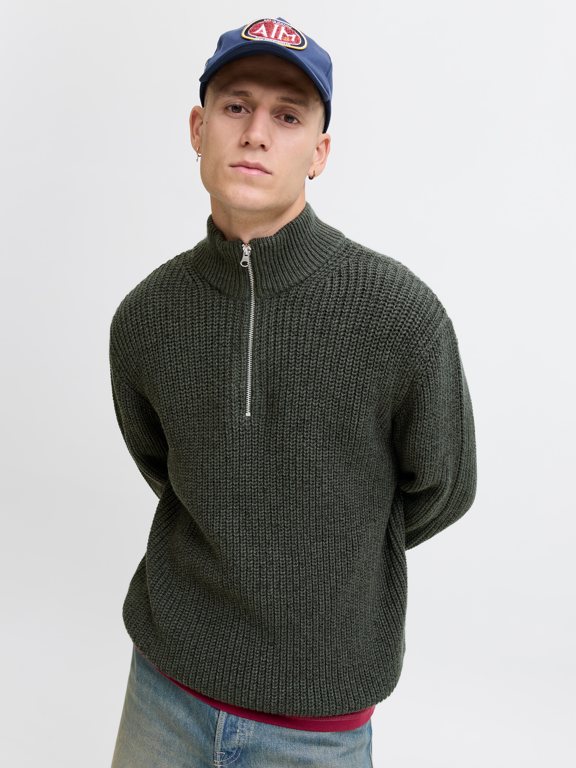 Jack & Jones Troyer "JORBLEECKER KNIT HALF ZIP BF" günstig online kaufen