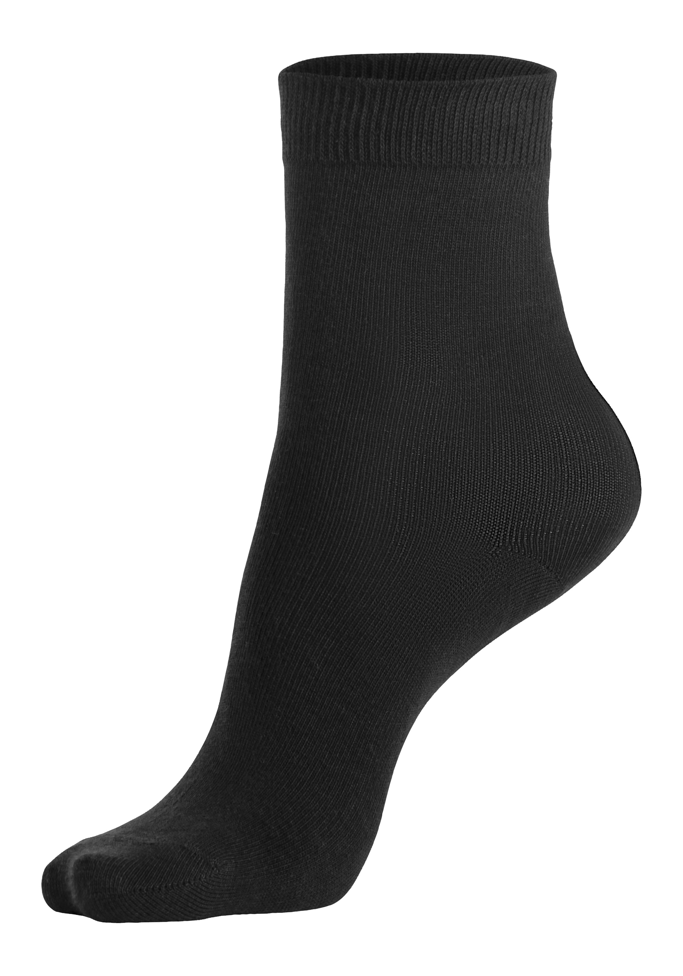 LASCANA Basicsocken, (Packung, 7 Paar), in bunten Melange-Farben