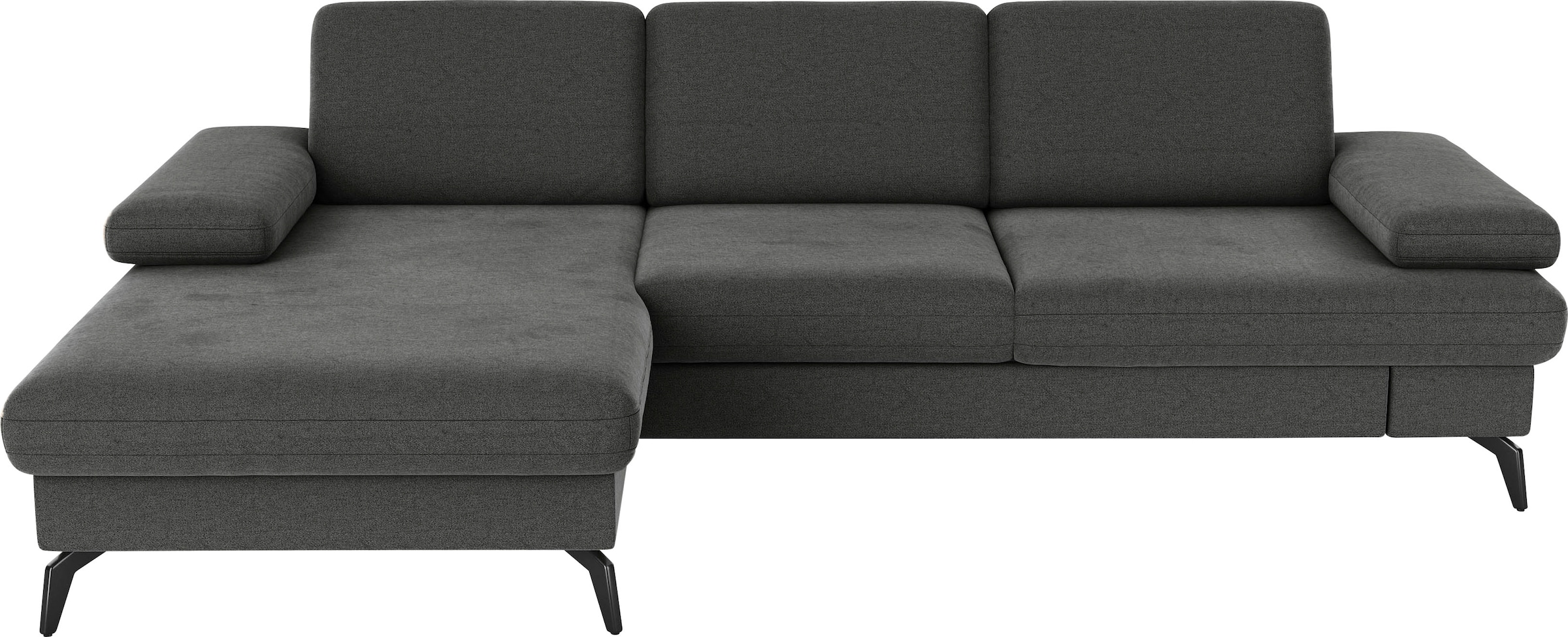 sit&more Ecksofa "Morris L-Form, inkl. Sitztiefenverstellung" wahlweise mit Armteilverstellung, Schlaffunktion & Bettkasten