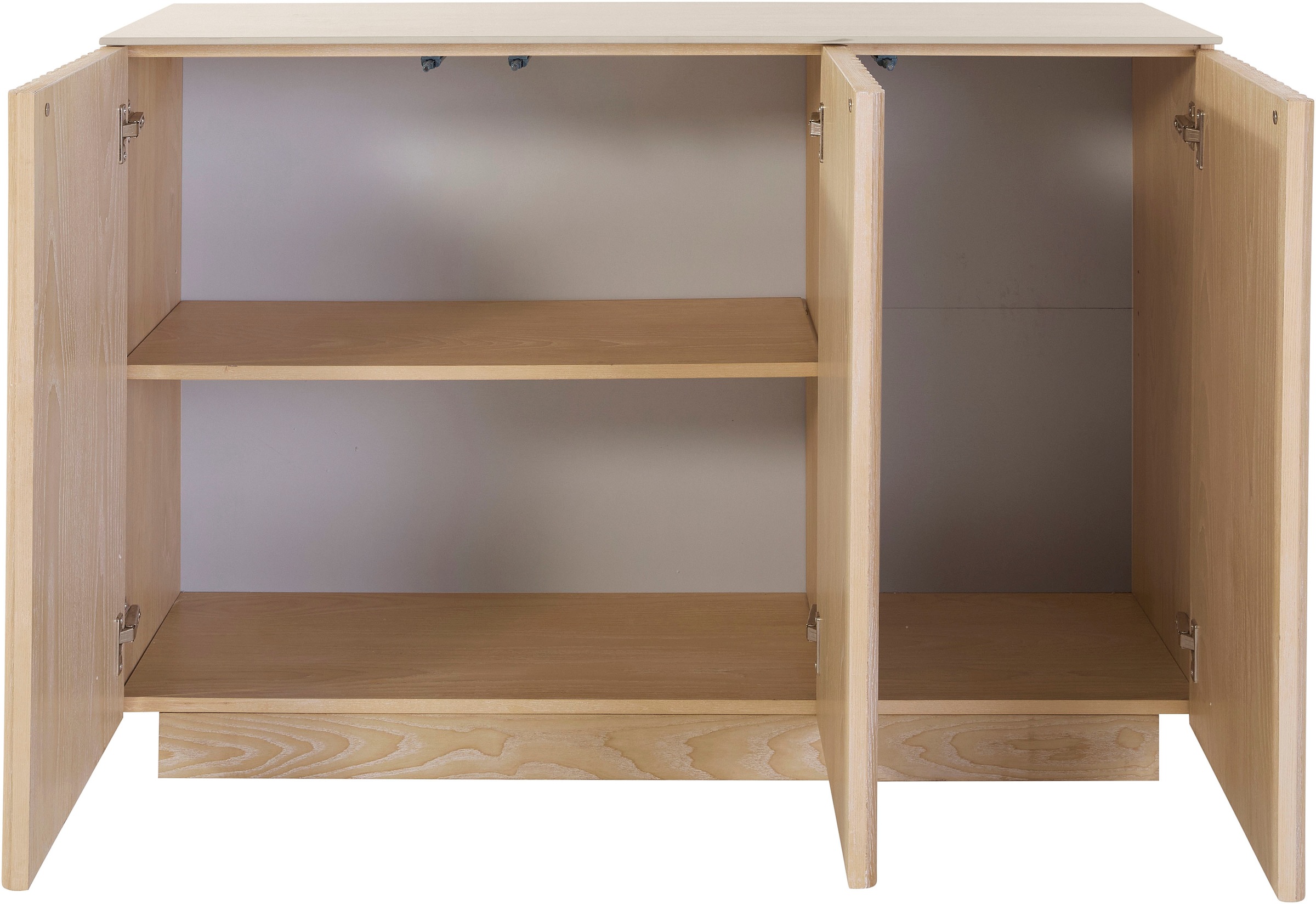 homsy by Ana Johnson Sideboard »Solva« Holzoptik aus Esche, geriffelte Front, Keramikplatte, Breite 119 cm