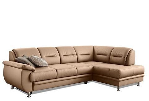 sit&more Ecksofa "Mailand L-Form, B: 250 cm, Leder, Komfortsitzhöhe 46 cm" mit Schlaffunktion, Liegefläche: 194x122cm, Komfortpolsterung