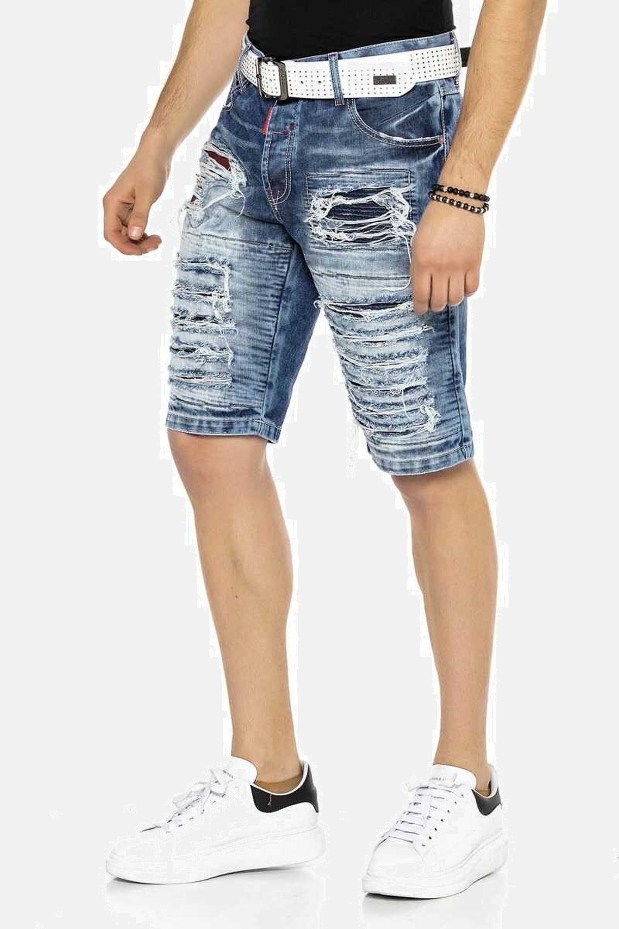 Cipo & Baxx Jeansbermudas »Bermuda & Short«, mit Reißverschluss, CK219