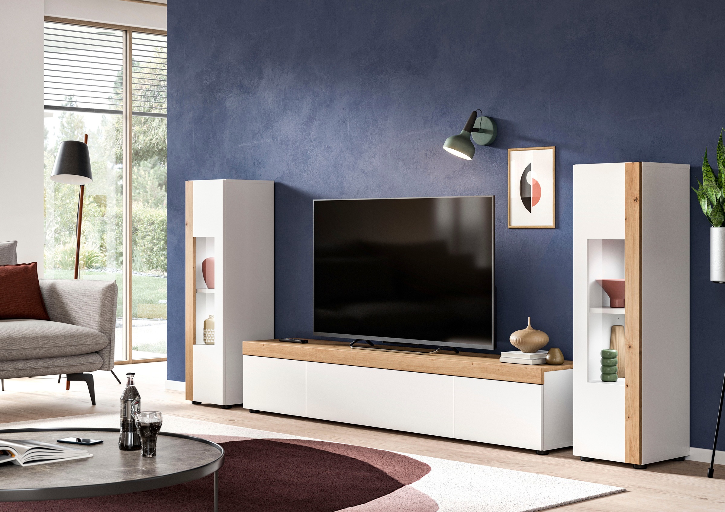 Home affaire Wohnwand "Svala, Breite 180 cm, Wohnkombination" Set, 2 Stk. t günstig online kaufen