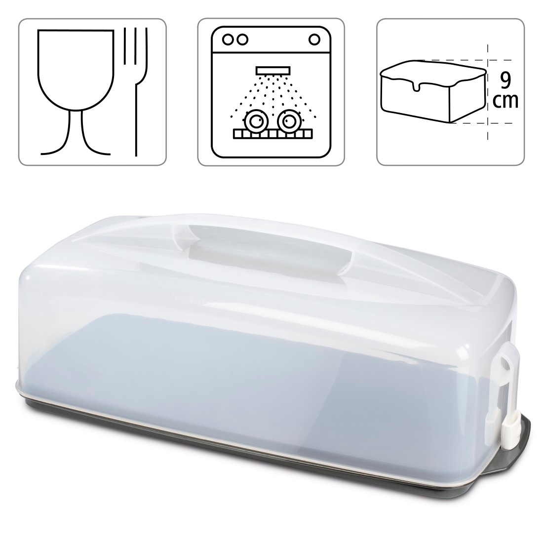 Xavax Kuchentransportbox »Kuchentransportbox, eckig«, (2 tlg.), Kuchenbehälter