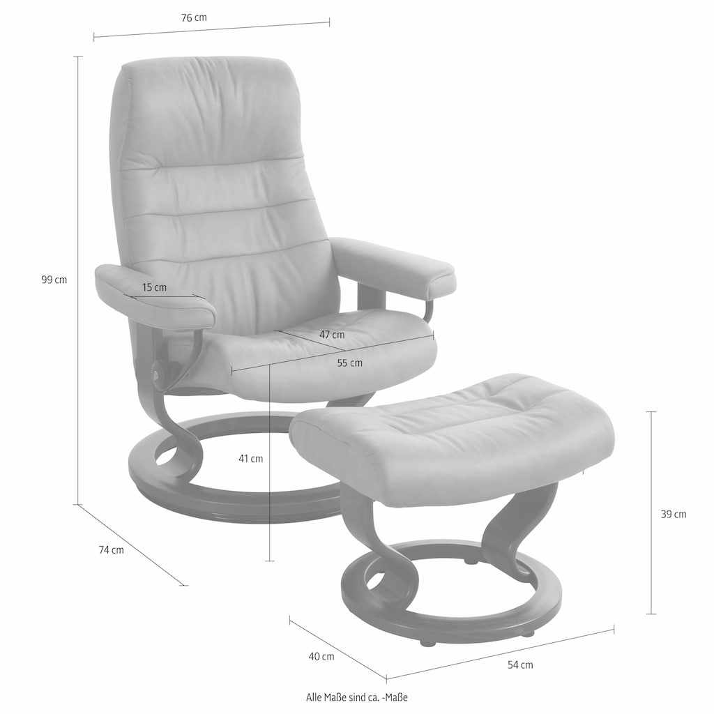 Stressless® Relaxsessel »Opal«, (Set, Relaxsessel mit Hocker)