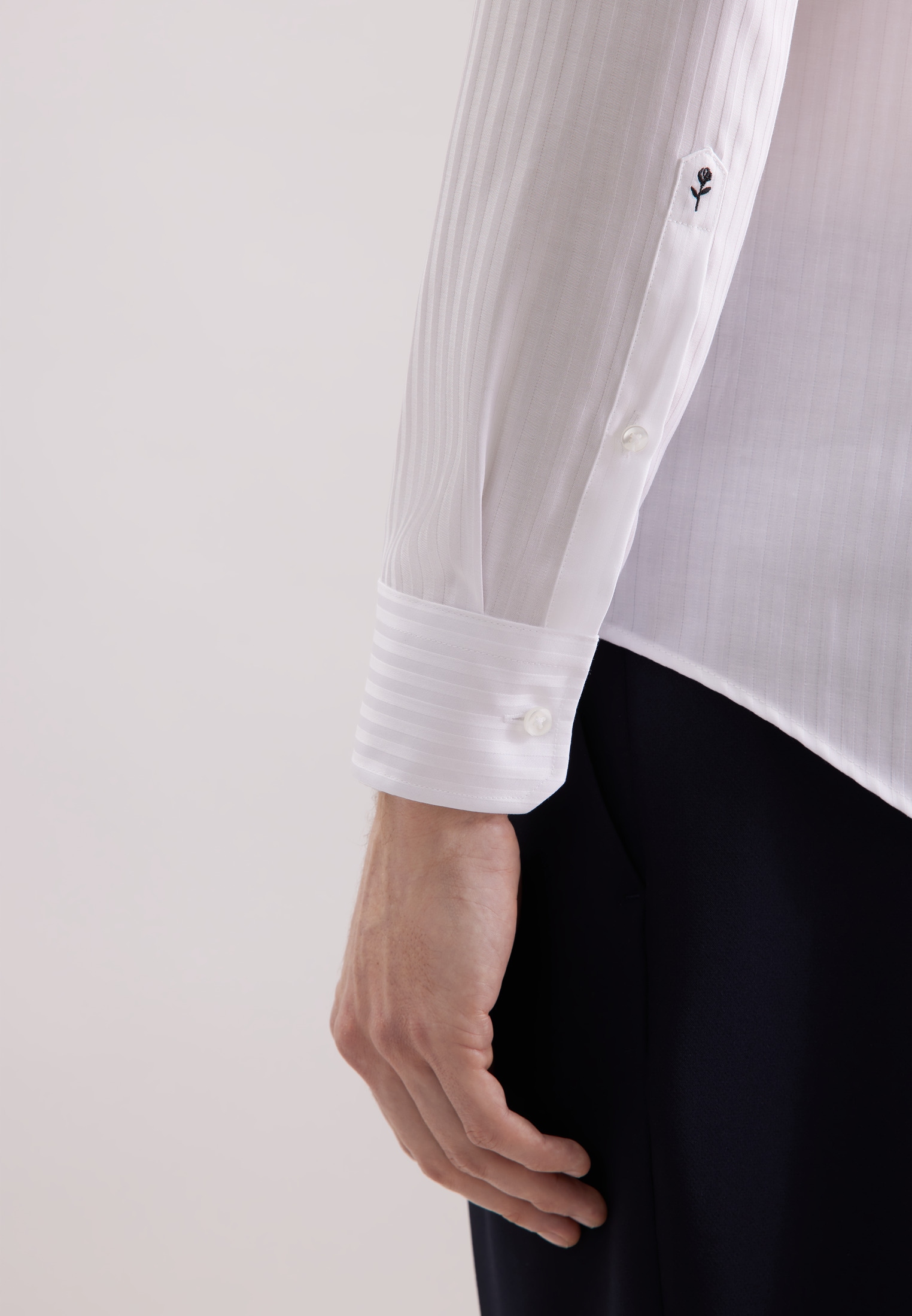 seidensticker Businesshemd »Schwarze Rose«, Slim 1/1 Kentkragen Gestreift