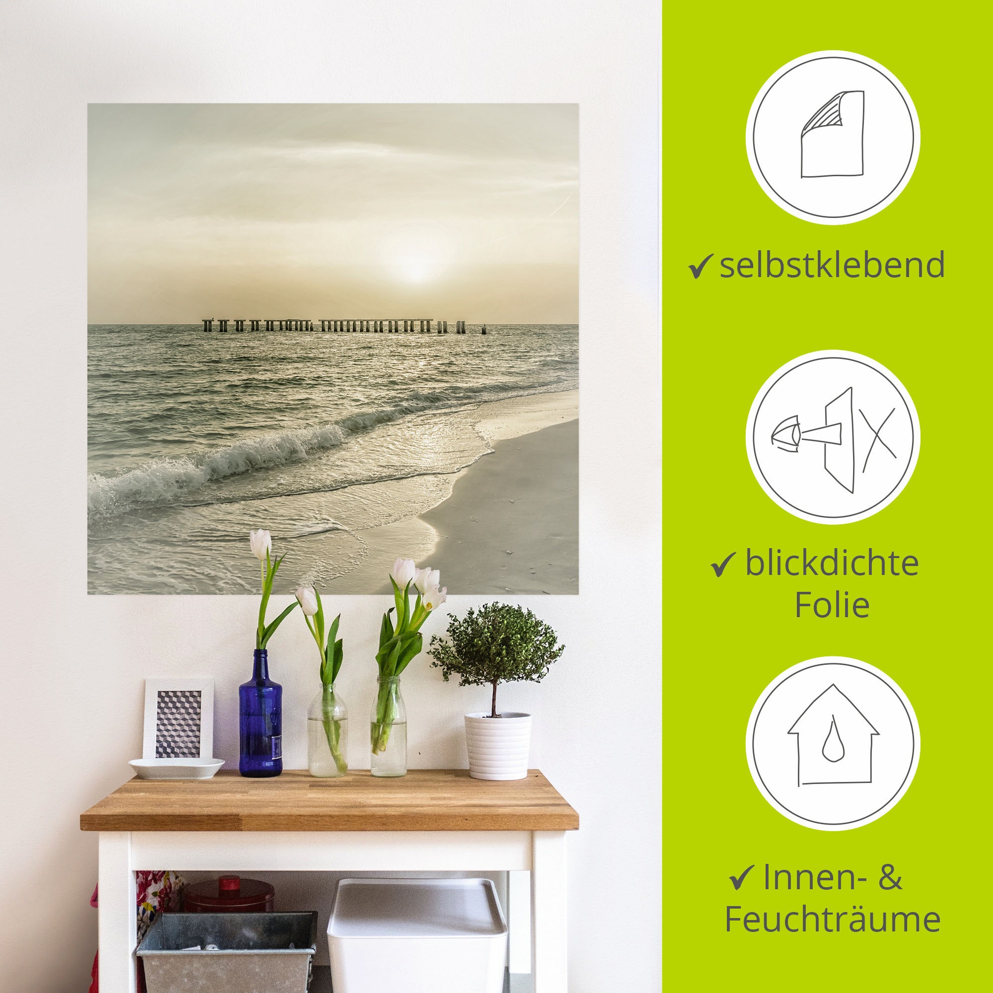 Artland Poster »Gasparilla Island Sonnenuntergang«, Strandbilder, (1 St.), als Alubild, Leinwandbild, Wandaufkleber oder Poster in versch. Größen