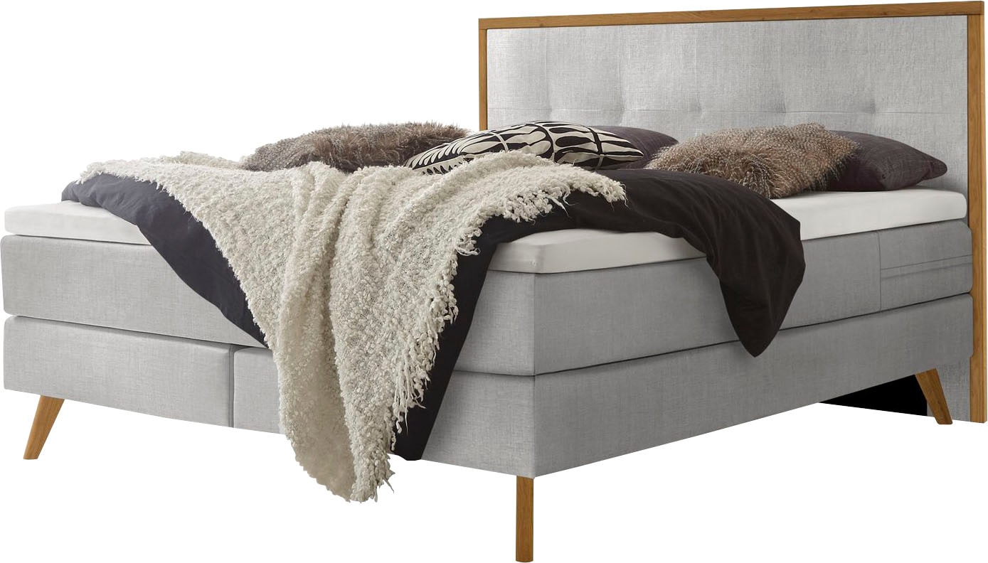 HASENA Boxspringbett "Nordic" modernes Design, Nordic Bett, gestepptes Kopf günstig online kaufen