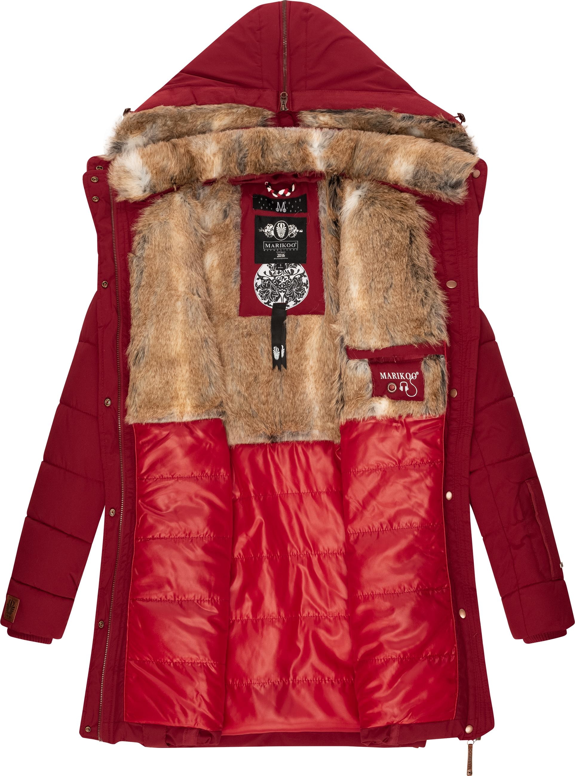 Winter Jacke«, für »Lieblings Steppmantel Wintermantel stylischer | Kunstpelz-Kapuze BAUR m. bestellen Marikoo
