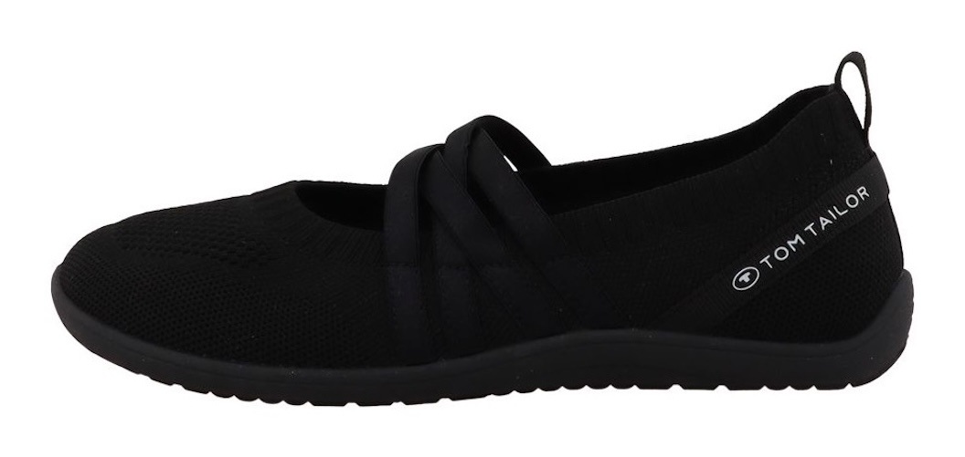 TOM TAILOR Riemchenballerina »Patty«  Freizeitschuh, Halbschuh mit Logoschriftzug