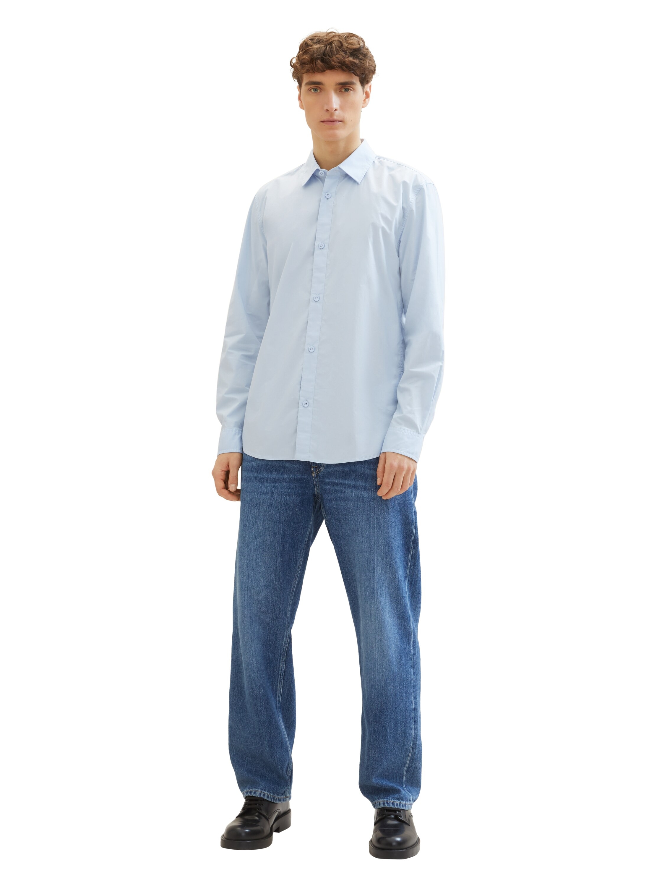 TOM TAILOR Denim Langarmhemd, mit Knopfleiste