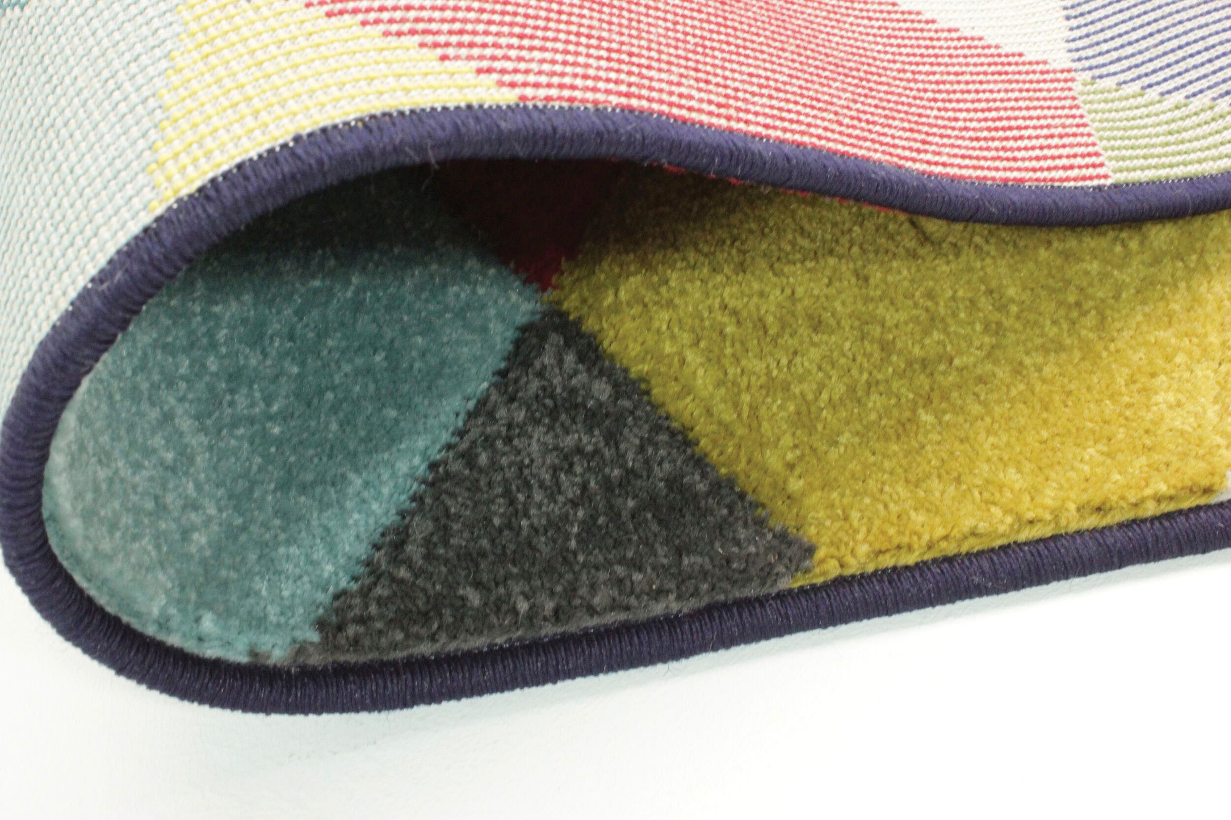 Teppich FLAIR RUGS "SAMBA", bunt, B:160cm H:10mm L:160cm Ø:160cm, Kunstfaser, Teppiche, Teppich, Handgeschnitzt 3