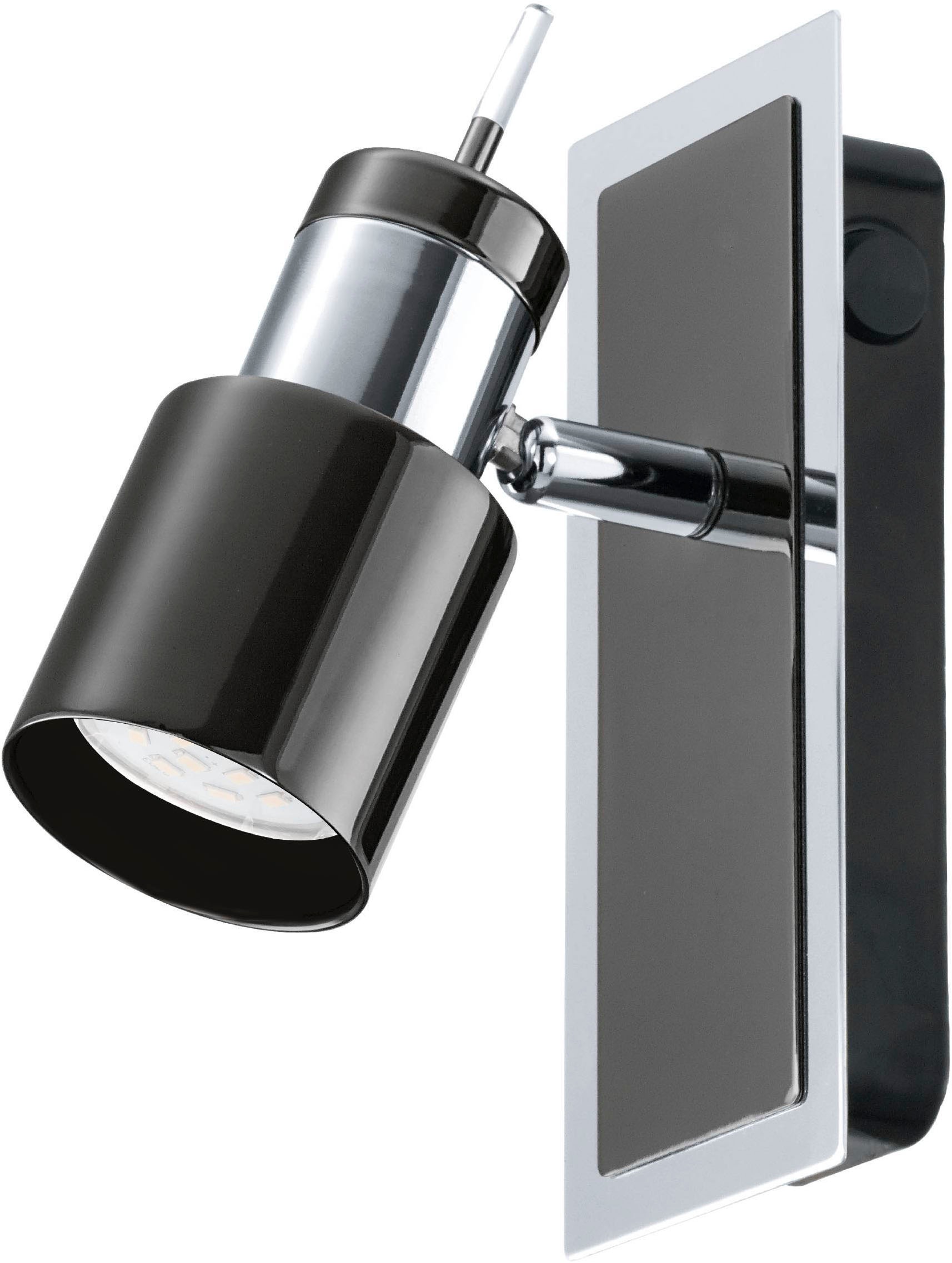 EGLO Deckenleuchte »Davida 1 Deckenlampe, Deckenspot aus Metall, Wohnzimmerlampe, GU10« GU10 1 Stk. Spot - L16,5 x B7 cm - nickel-nero - 1X4,6W inkl.