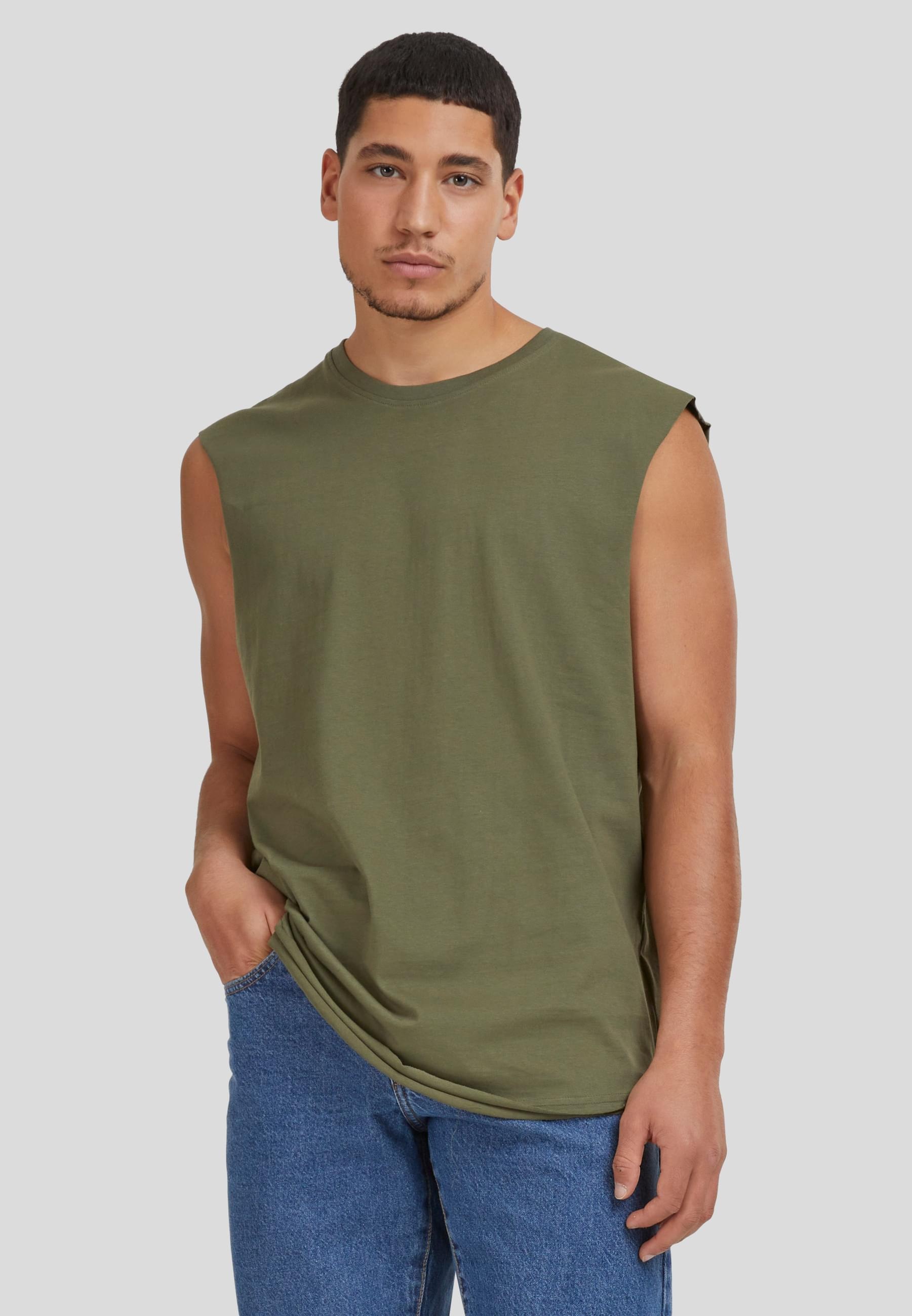 URBAN CLASSICS T-Shirt »Urban Classics Herren Open Edge Sleeveless Tee«, (1 tlg.)