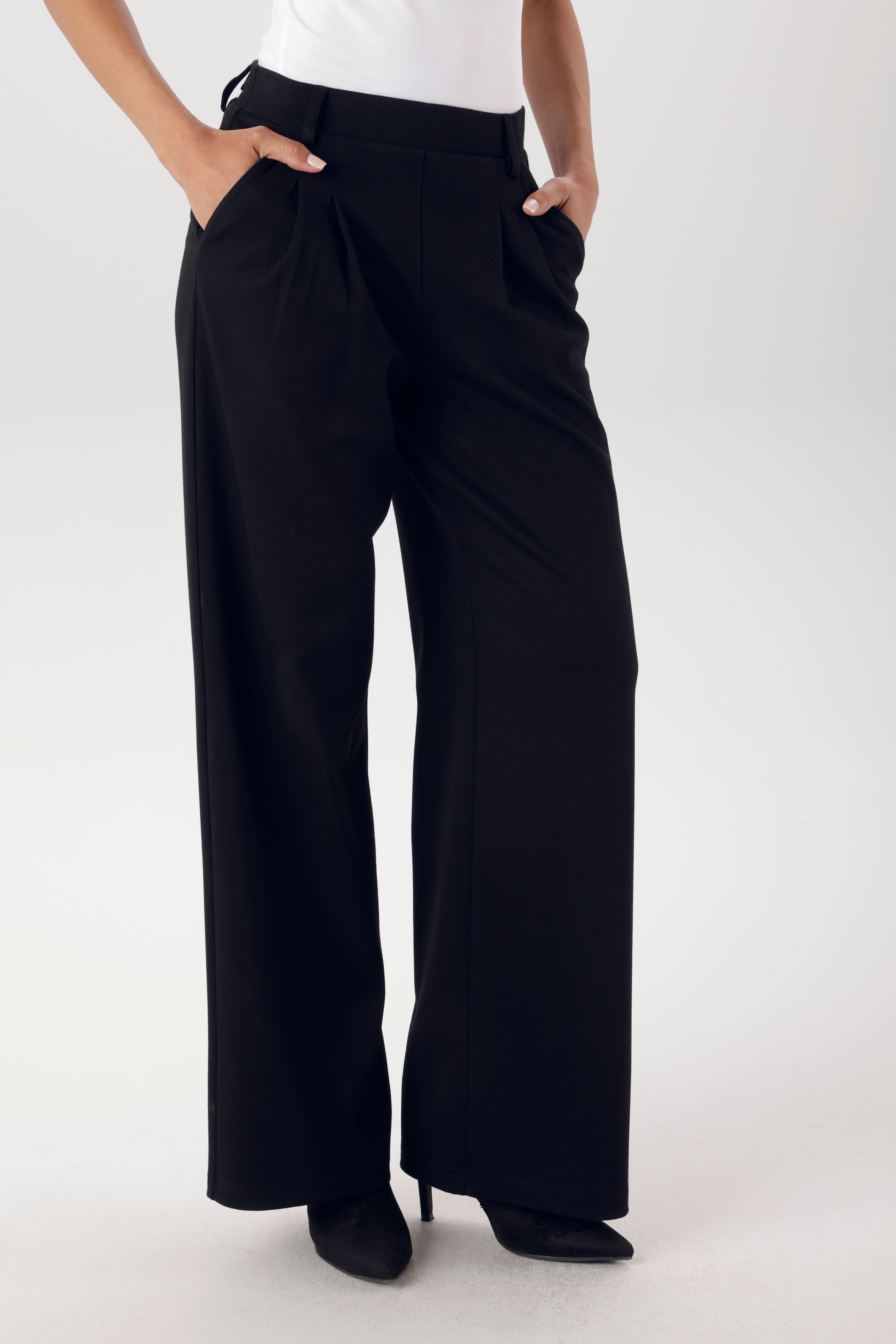 Aniston SELECTED Schlupfhose mit Bundfalten und zwei Eingriffstaschen - NEUE KOLLEKTION