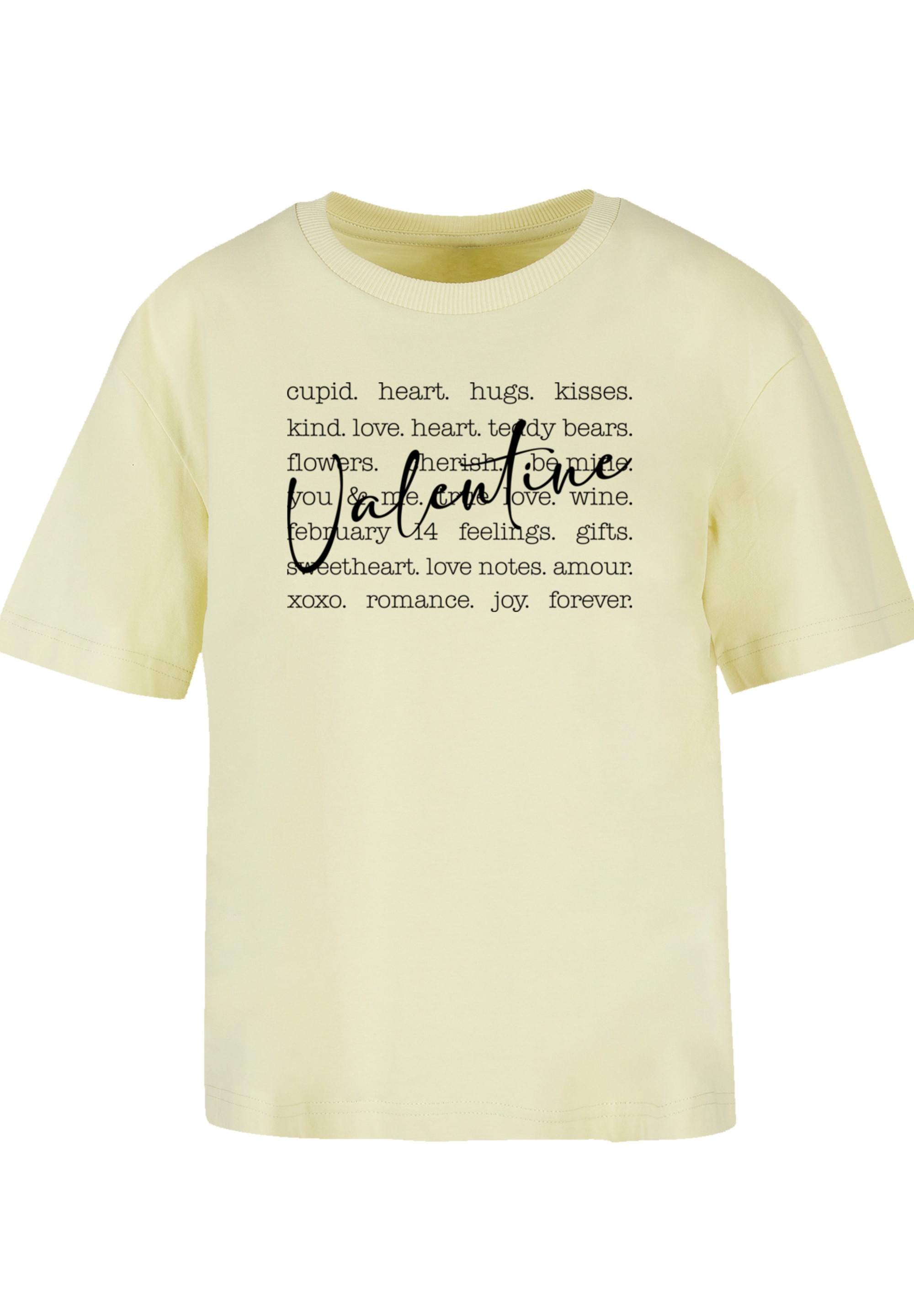 F4NT4STIC T-Shirt »Valentine Herz Hugs Kisses Love Flowers Joy« Premium Qualität