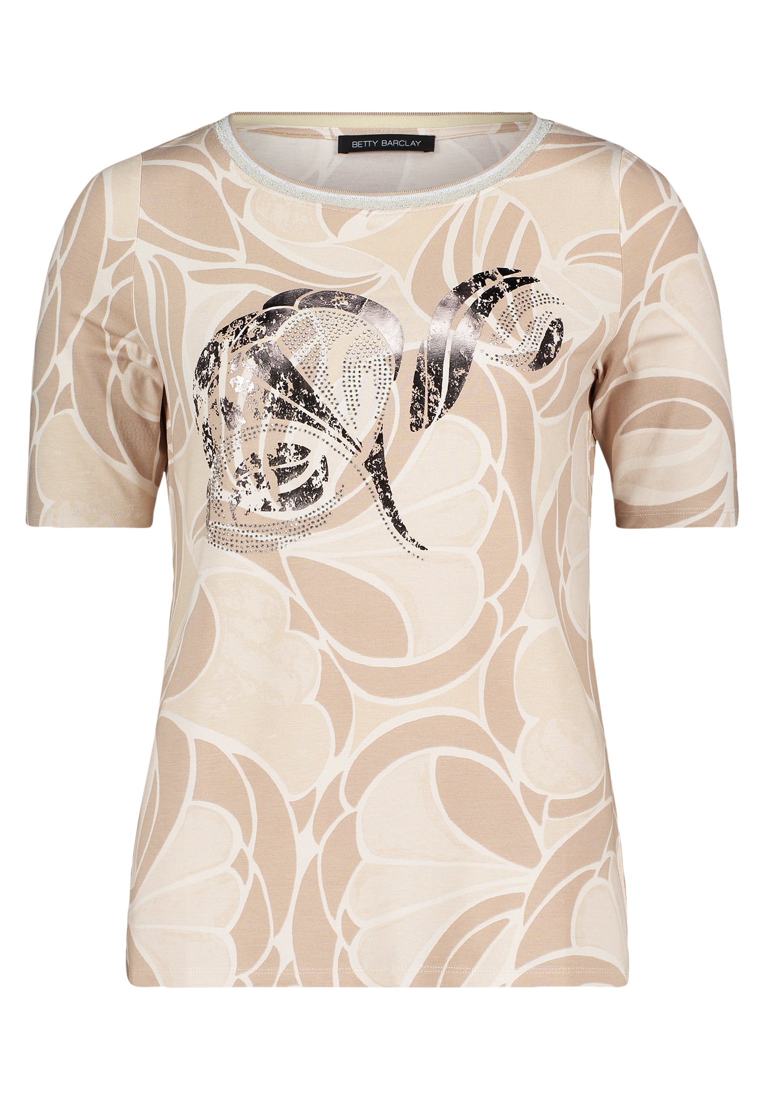 Betty Barclay Kurzarmshirt "Betty Barclay Damen Printshirt mit Schmuckstein günstig online kaufen