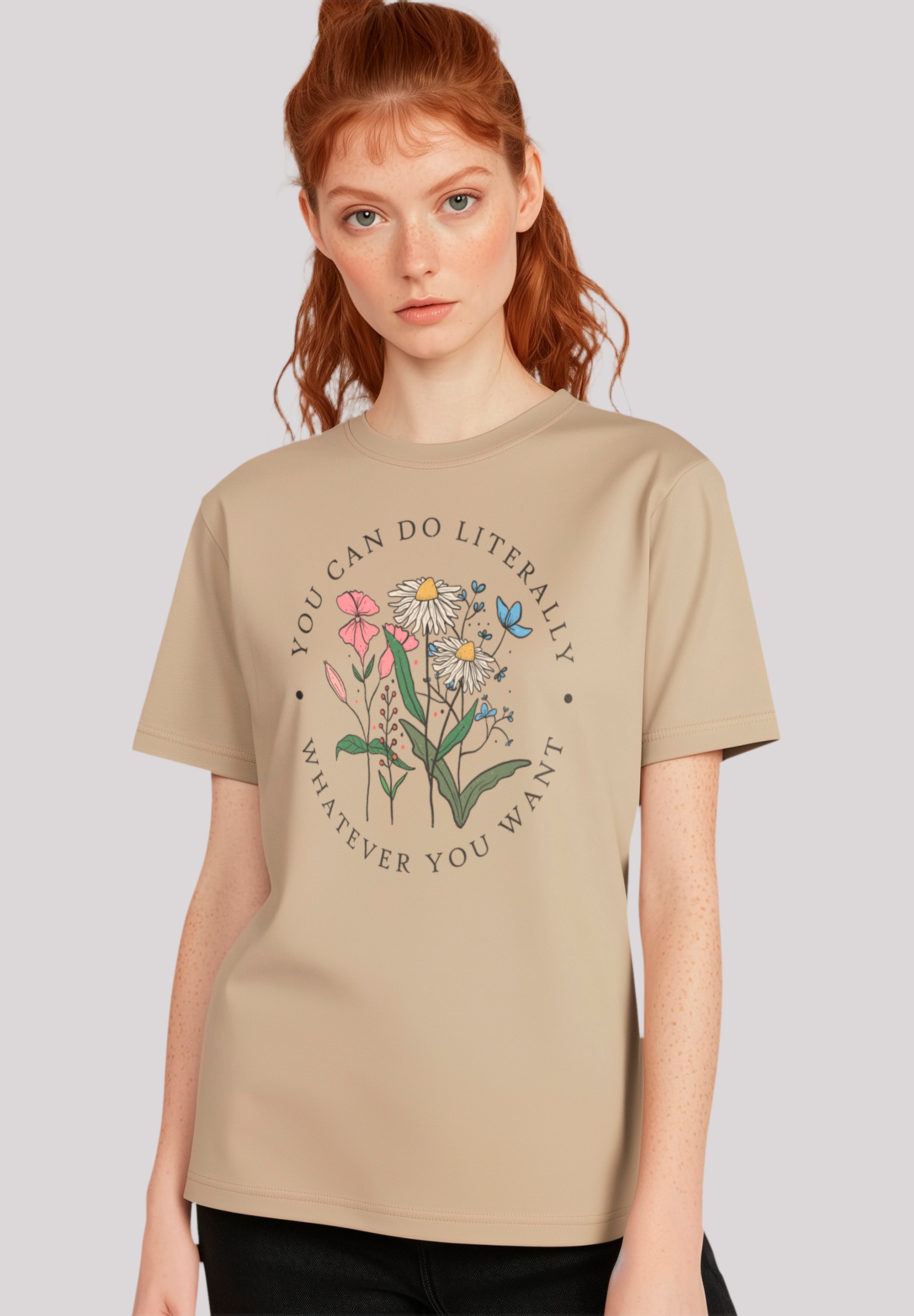 F4NT4STIC T-Shirt "Blumen you can to literally whatever you want", Premium günstig online kaufen