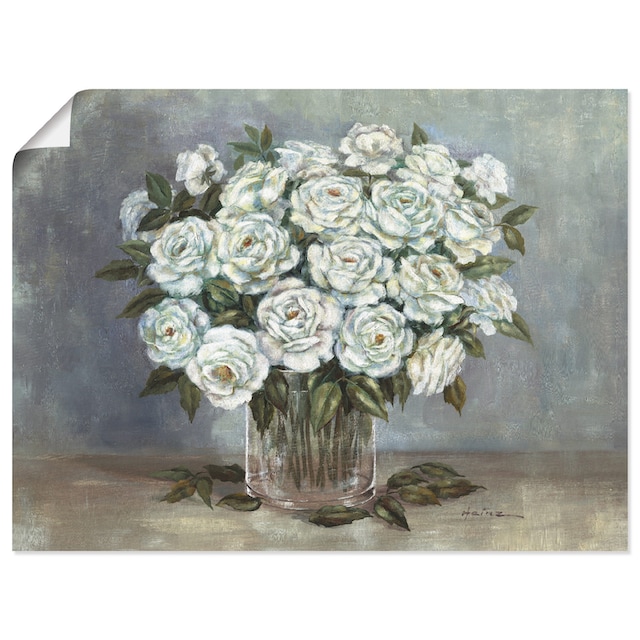 Artland Wandbild »Weiße Rosen«, Blumen, (1 St.), als Alubild, Leinwandbild,  Wandaufkleber oder Poster in versch. Größen kaufen | BAUR