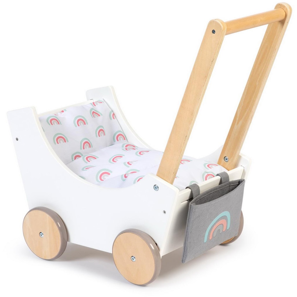 MUSTERKIND® Puppenwagen »Barlia, weiß/natur«