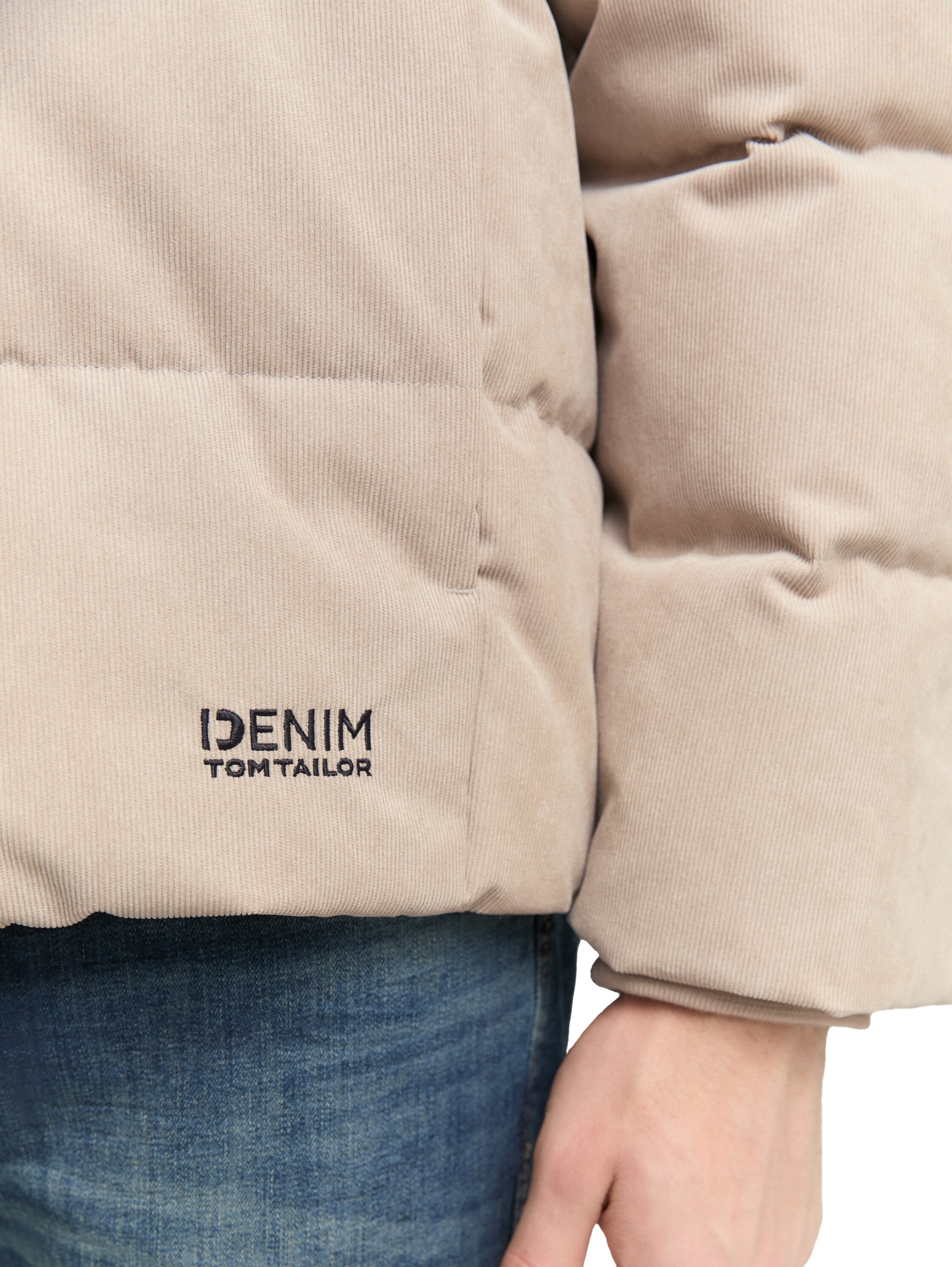 TOM TAILOR Denim Steppjacke, mit Logo Print