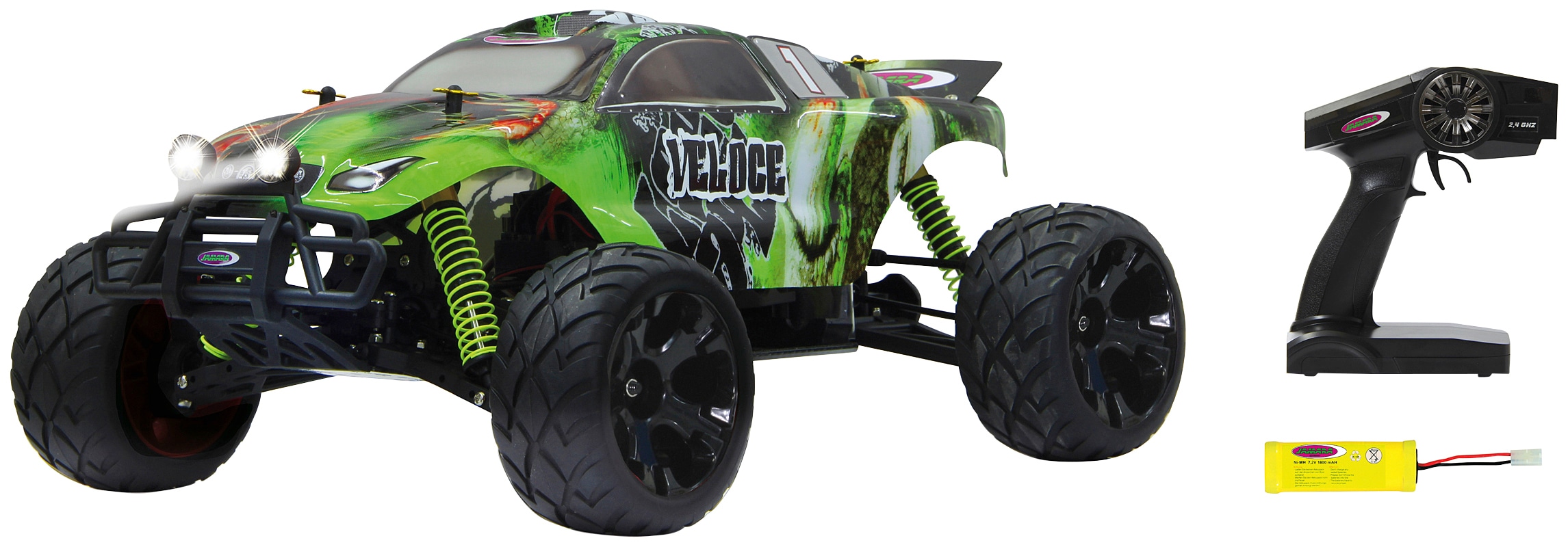 Jamara RC-Monstertruck »Veloce Monstertruck 4WD«, 1:10, 2,4 GHz, mit LED