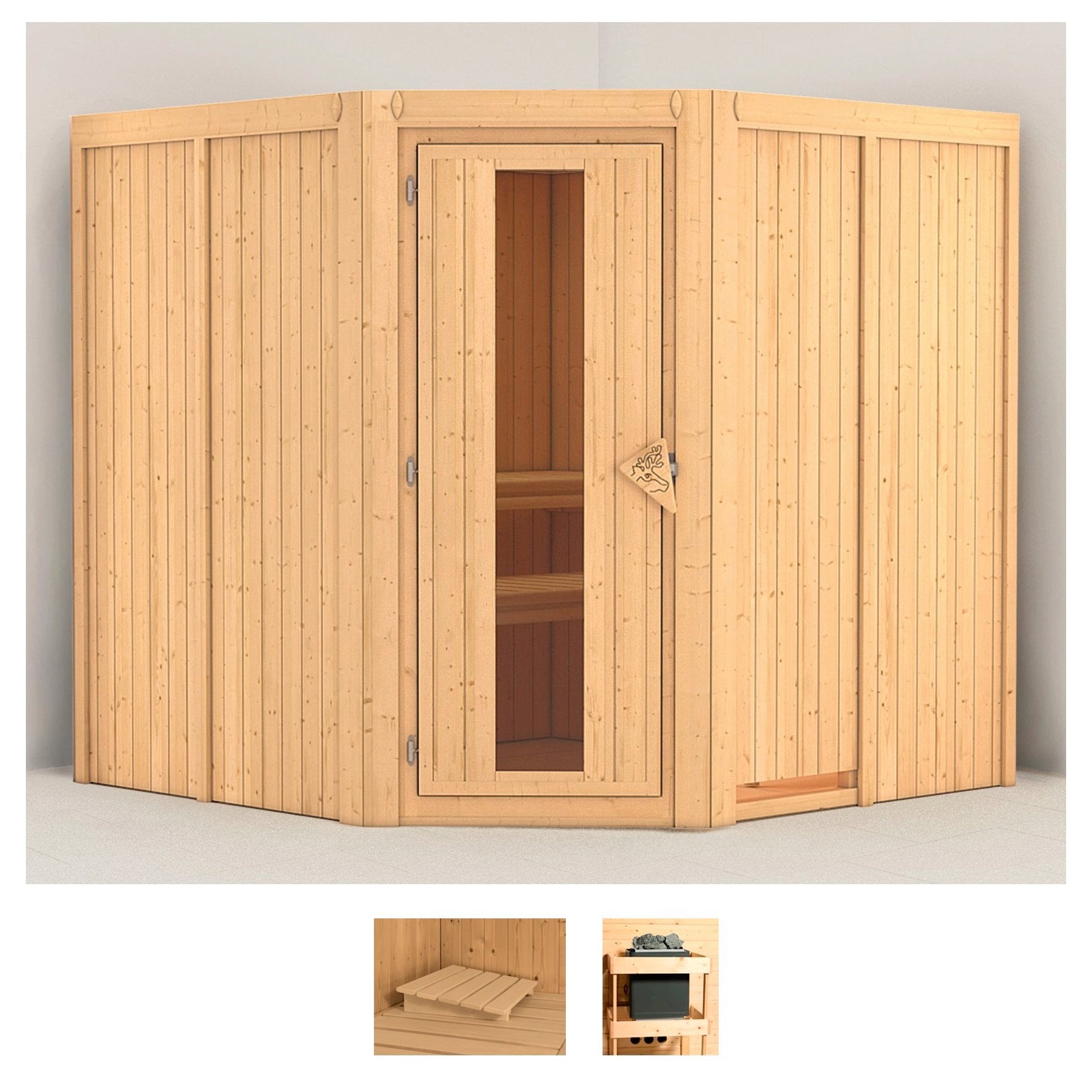Karibu Sauna "Jarin" Set, ohne Ofen