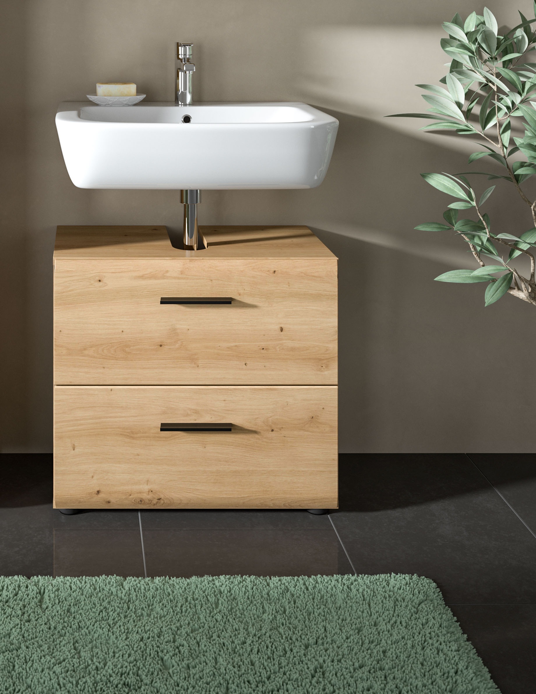INOSIGN Waschbeckenunterschrank "FLORENZ, TOPSELLER, Breite 60 cm, 2 Schubk günstig online kaufen