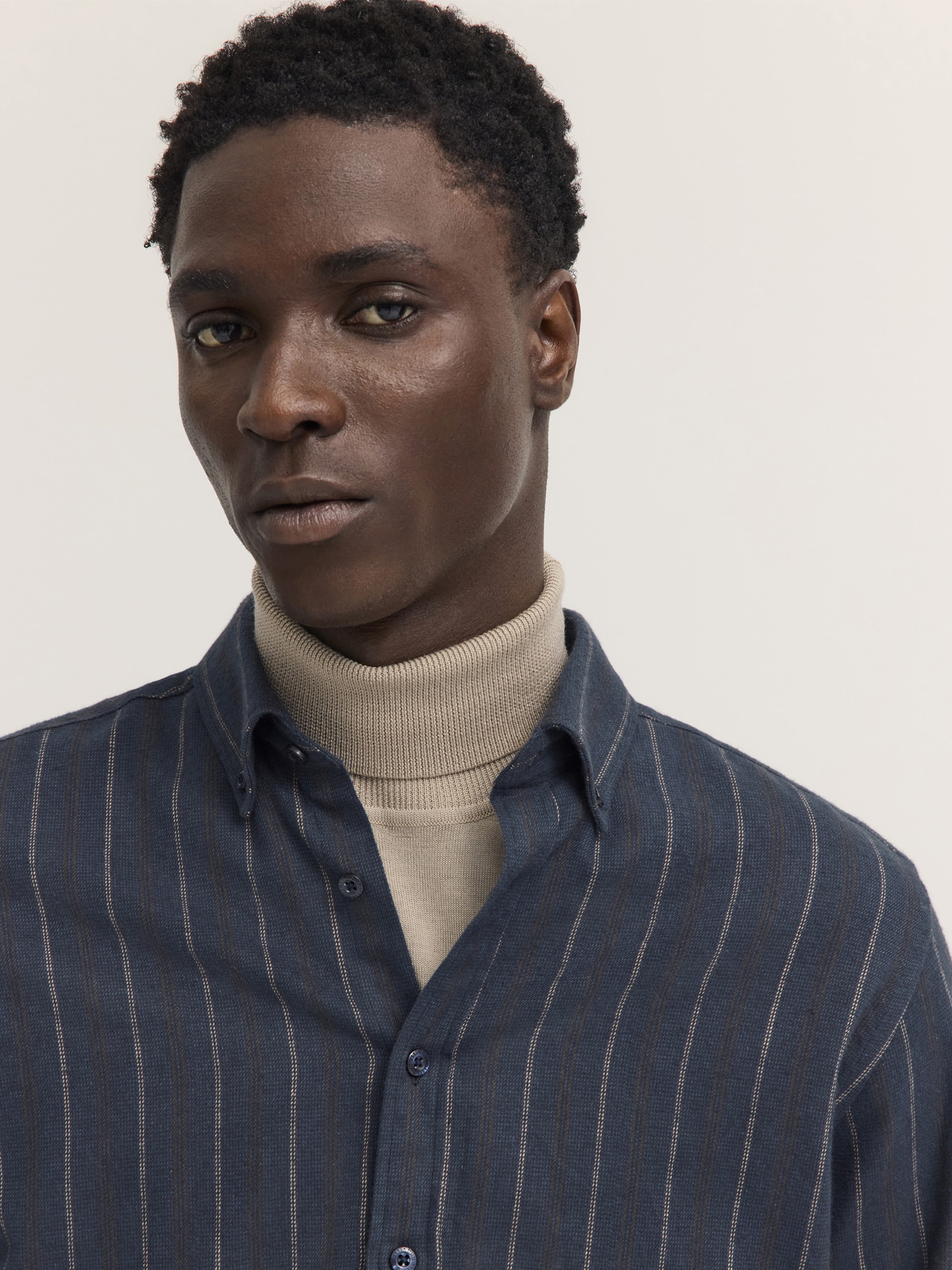 bugatti Langarmhemd »Modern Fit« Modern Fit Flanell Gestreift Button-Down