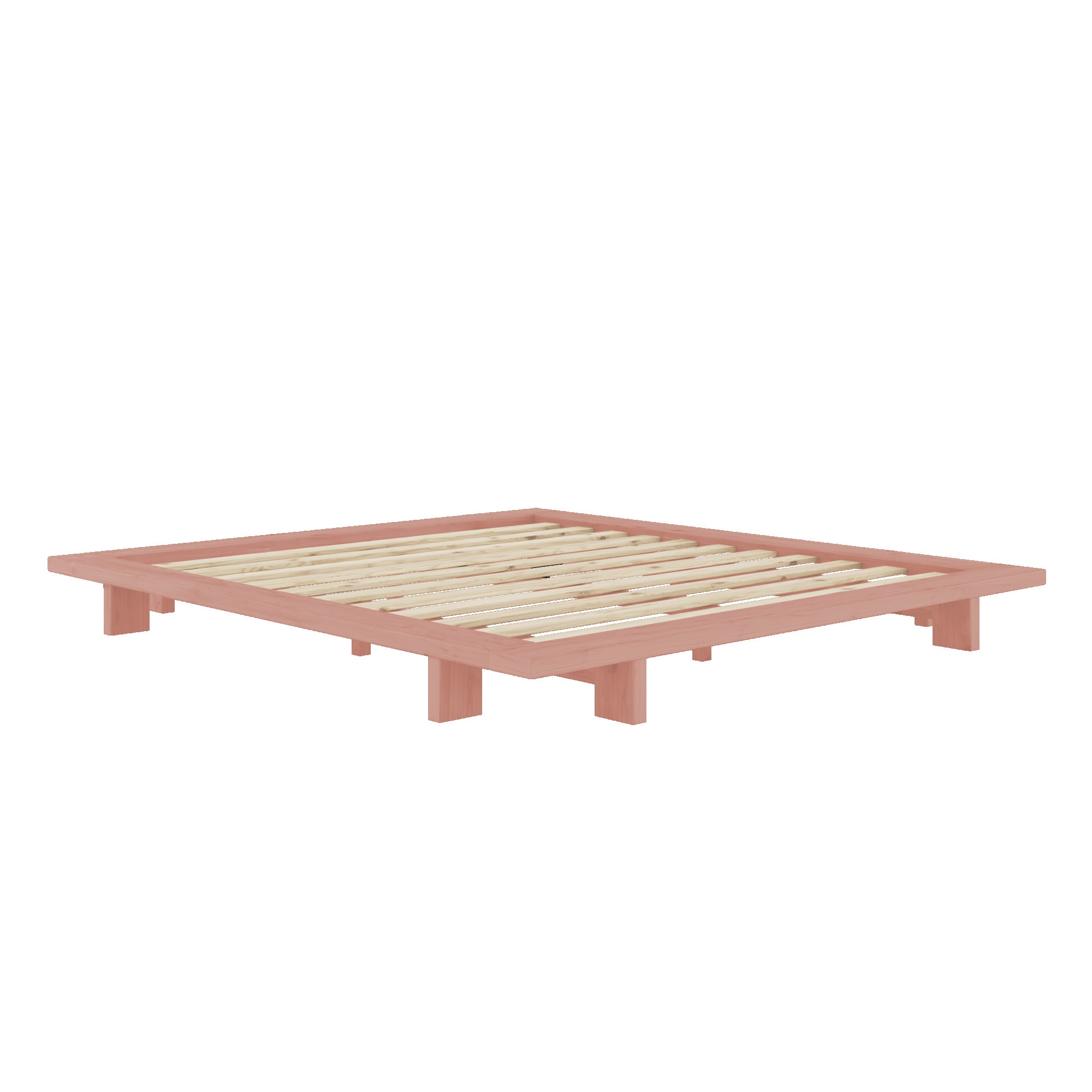 Karup Design Bettgestell "JAPAN BED Bodenbett, Holzrahmen, Futonbett, Jugendbett, Holzbett", Massivholzbett mit Lattenro