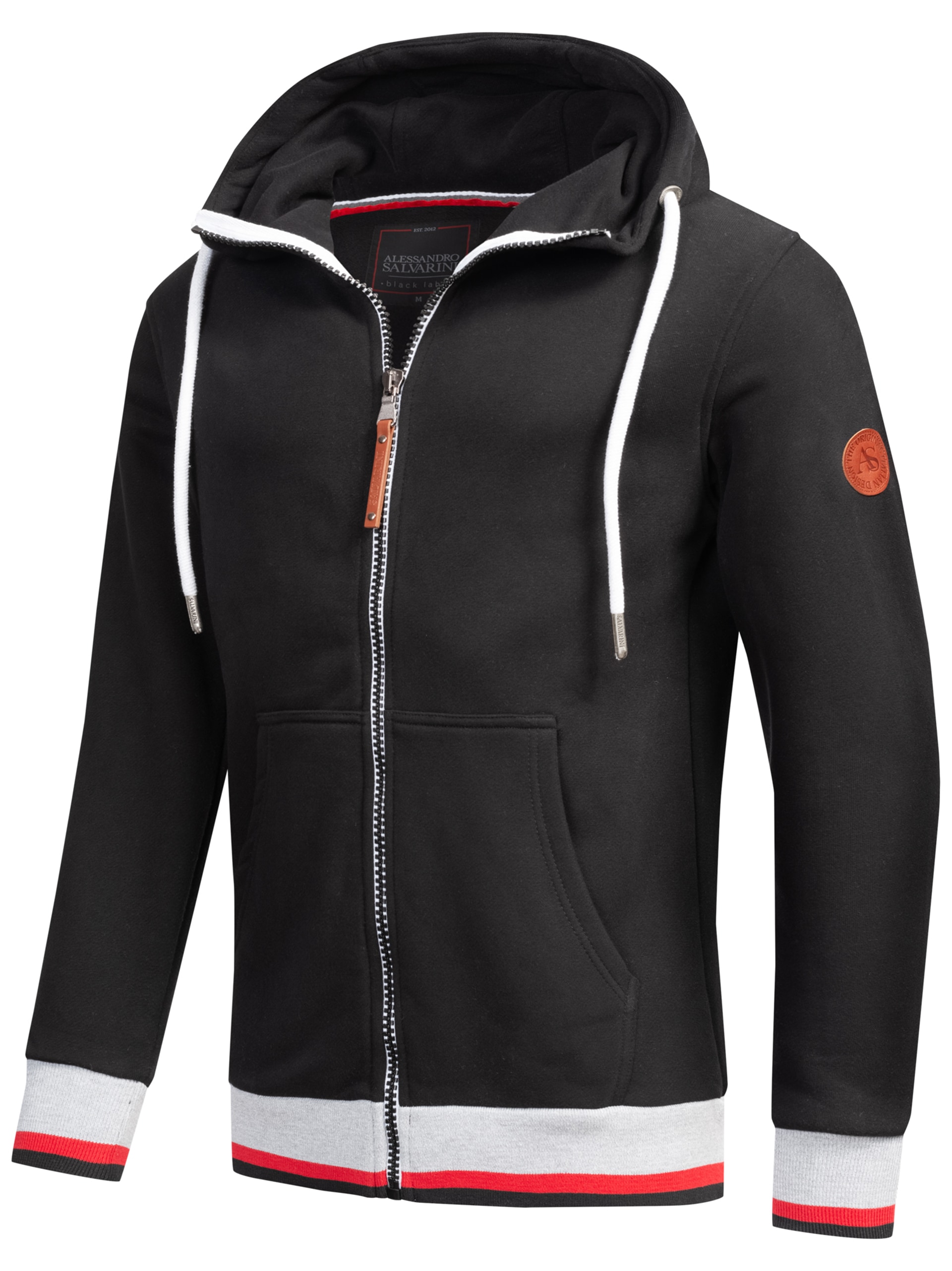 Alessandro Salvarini Sweatjacke »ASRevellio«, mit großer Kapuze