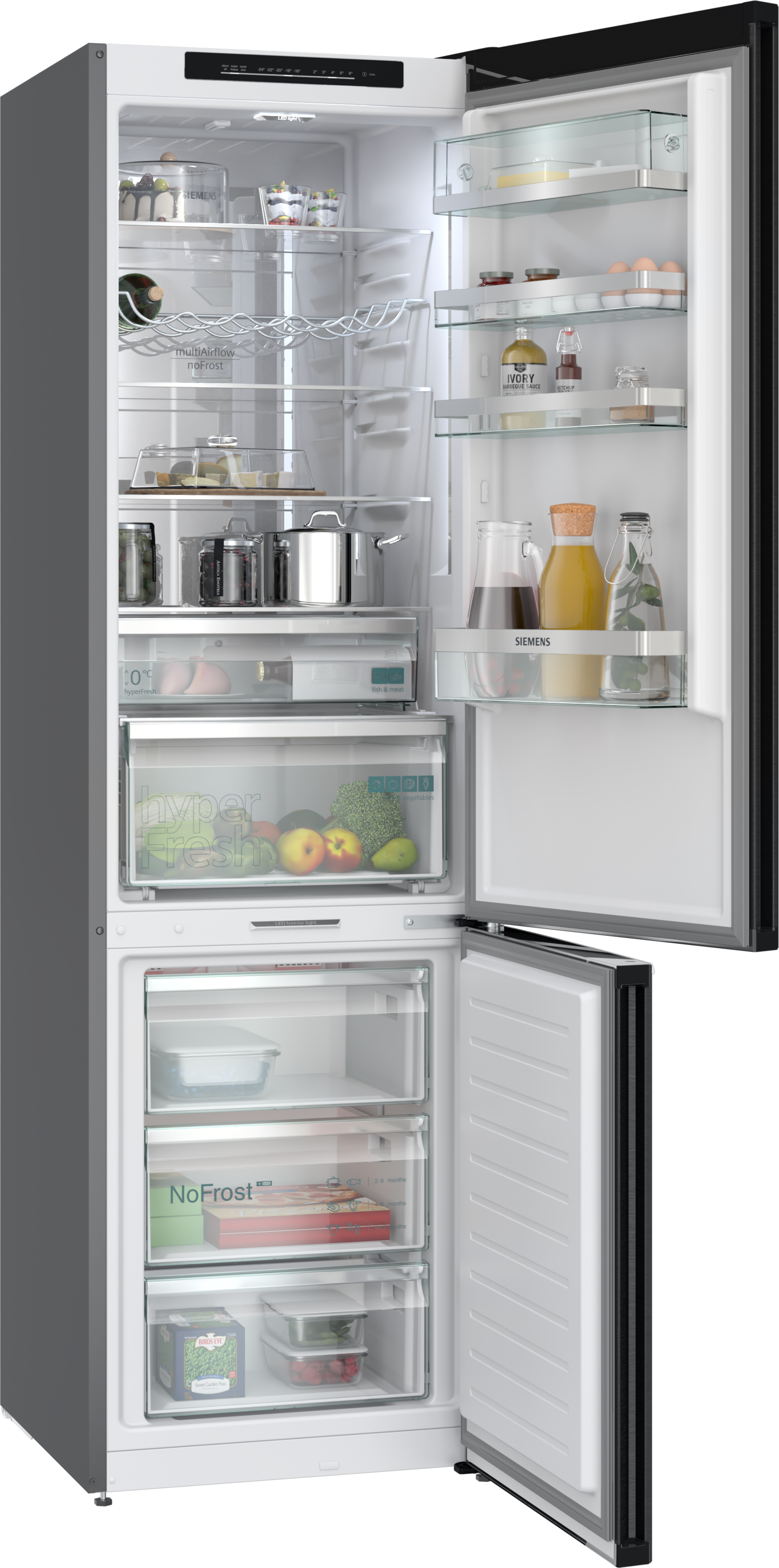 SIEMENS Kühl-/Gefrierkombination iQ500 "KG39N4X1F" 203 hoch 60 breit günstig online kaufen