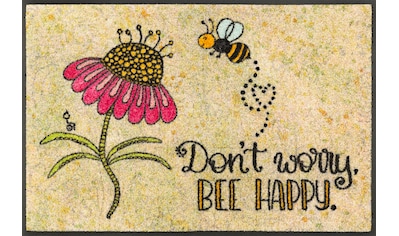 Fußmatte »Bee Happy«, rechteckig