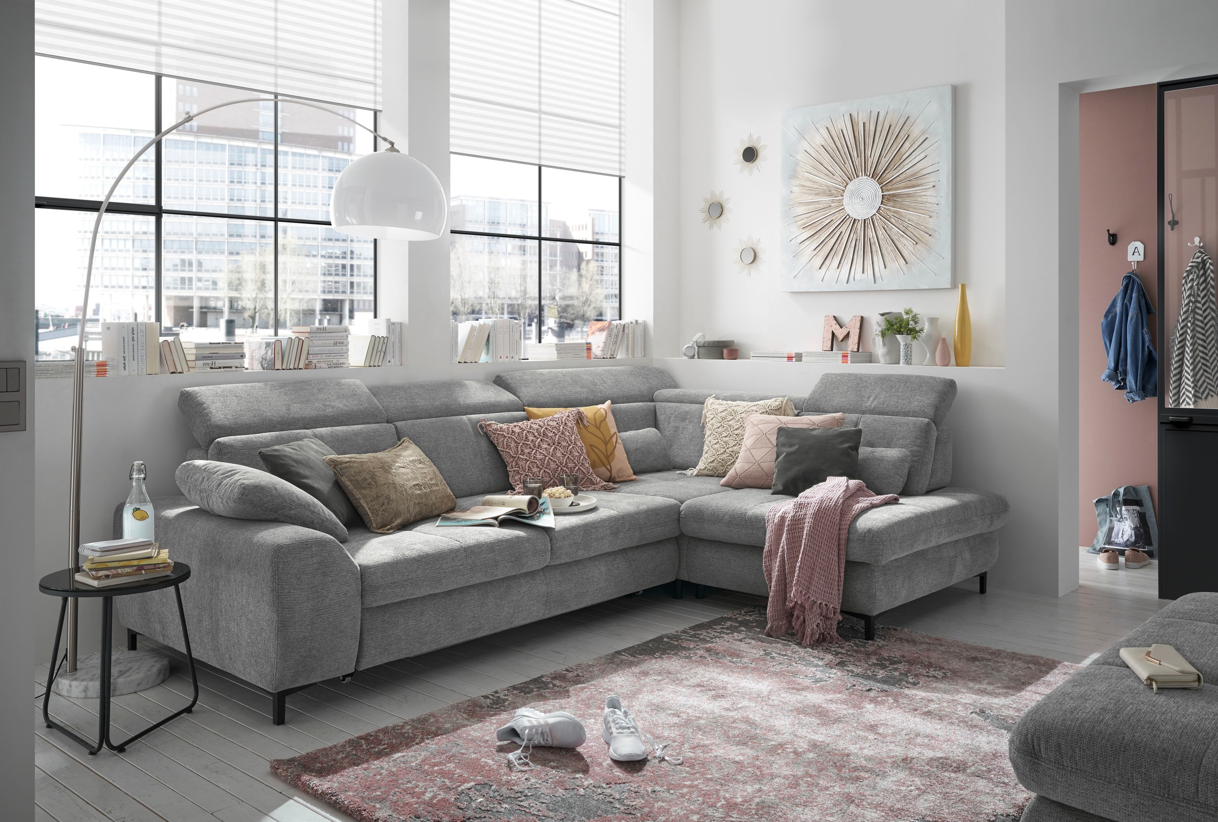 set one by Musterring Ecksofa "SO 3400 Sitzhöhe 47cm oder 49cm, Sitztiefe v günstig online kaufen