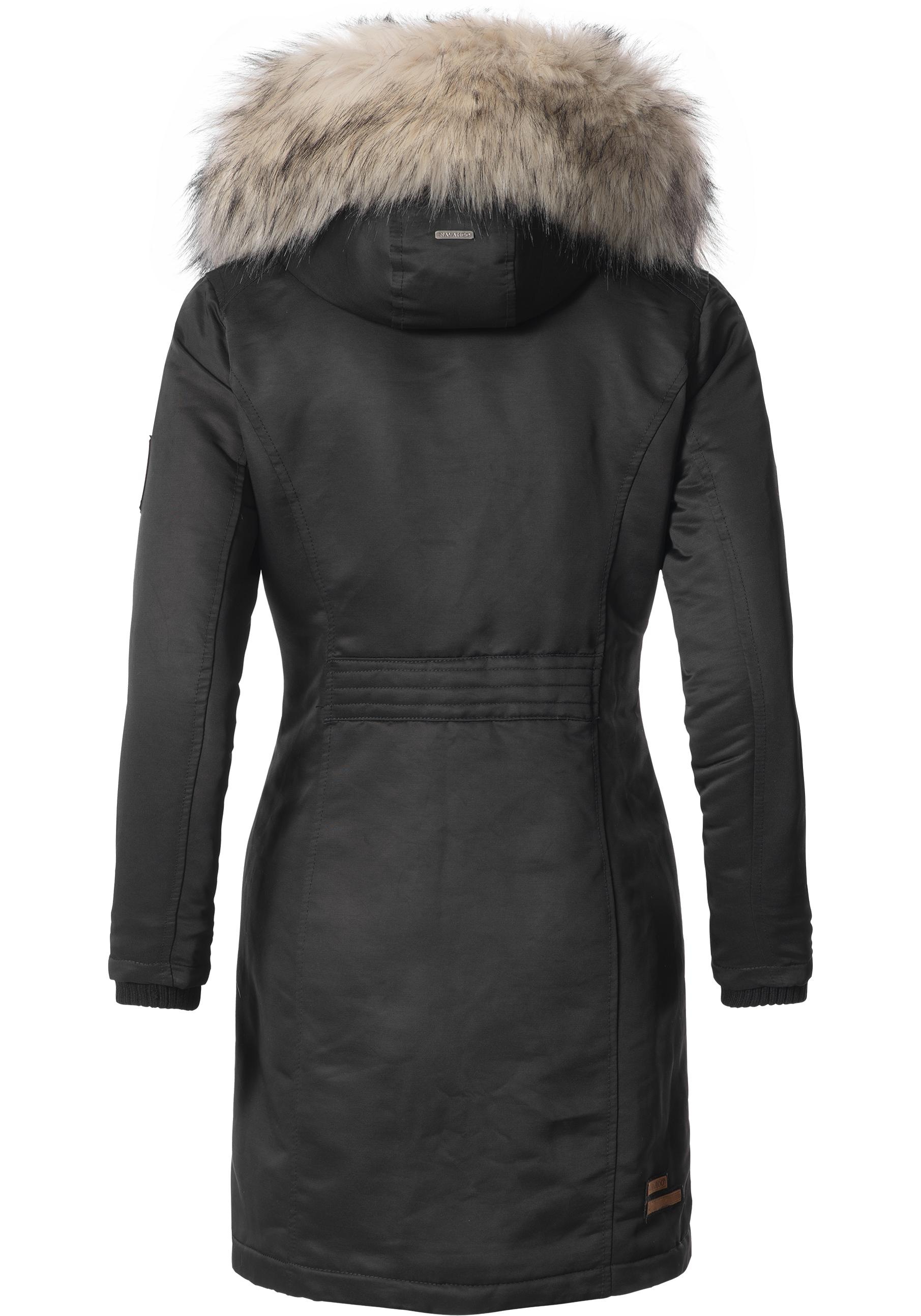Navahoo Wintermantel »Daylight«, stylische Damen Winterparka mit Kunstfellkapuze