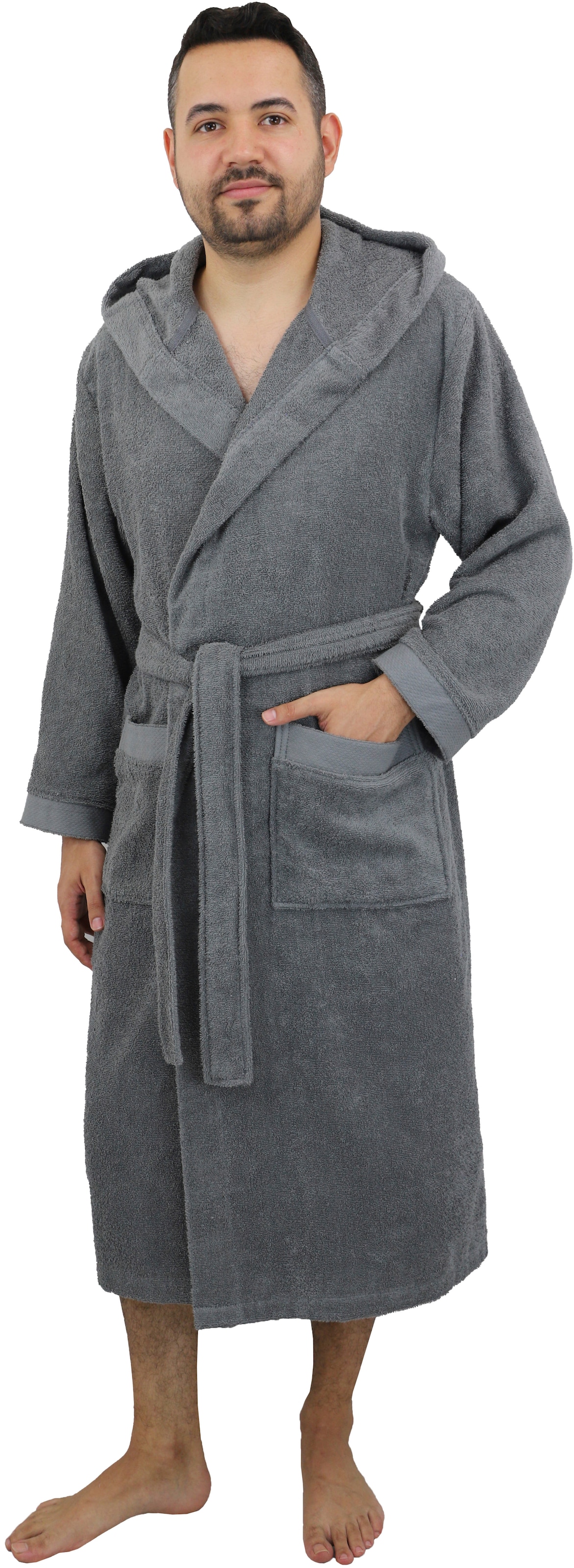 Unisex-Bademantel »»Tailles««, (1 St.), langer Bademantel für Damen und Herren, 100%...