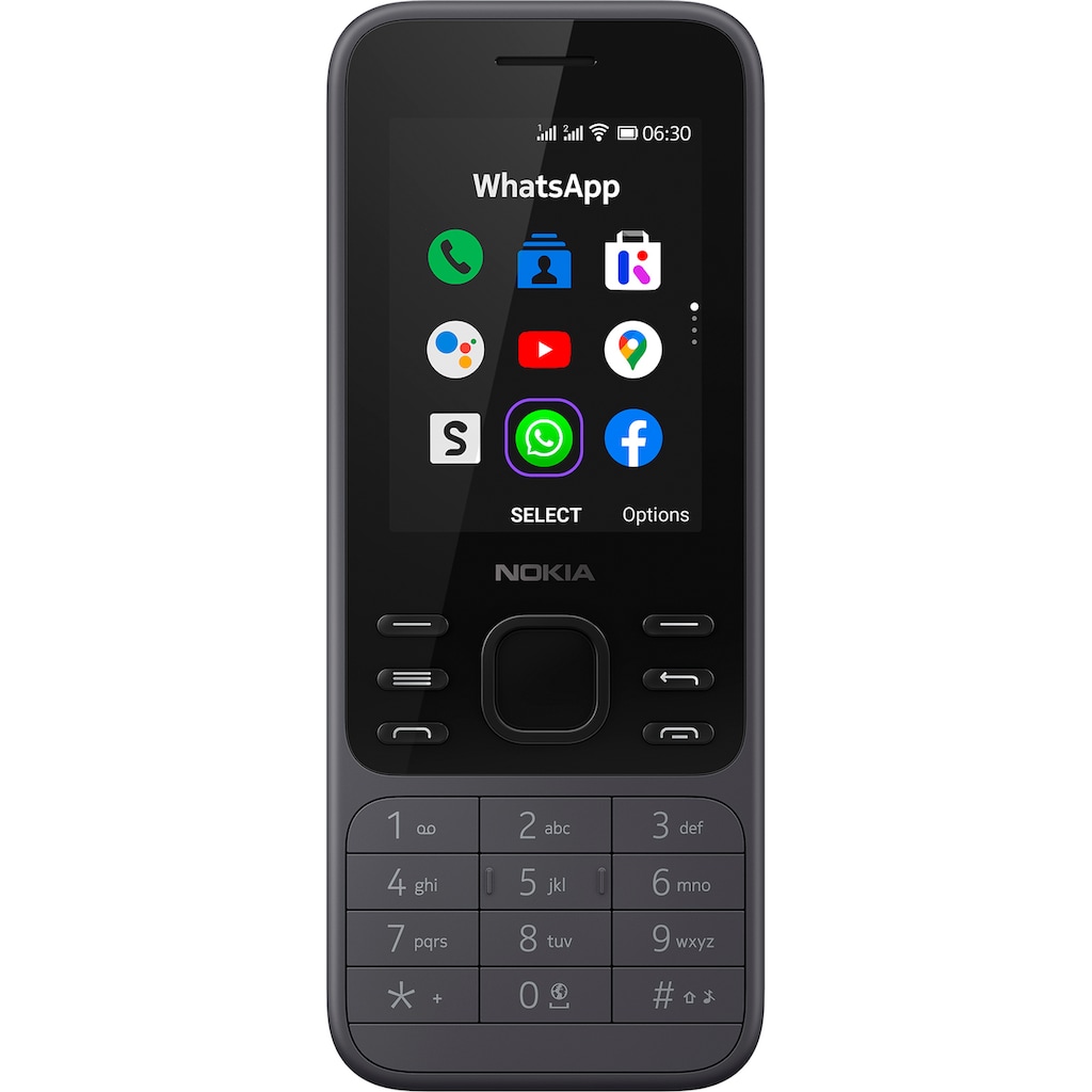 Nokia Handy »6300 4G Leo«, charcoal, 6 cm/2,4 Zoll, 4 GB Speicherplatz