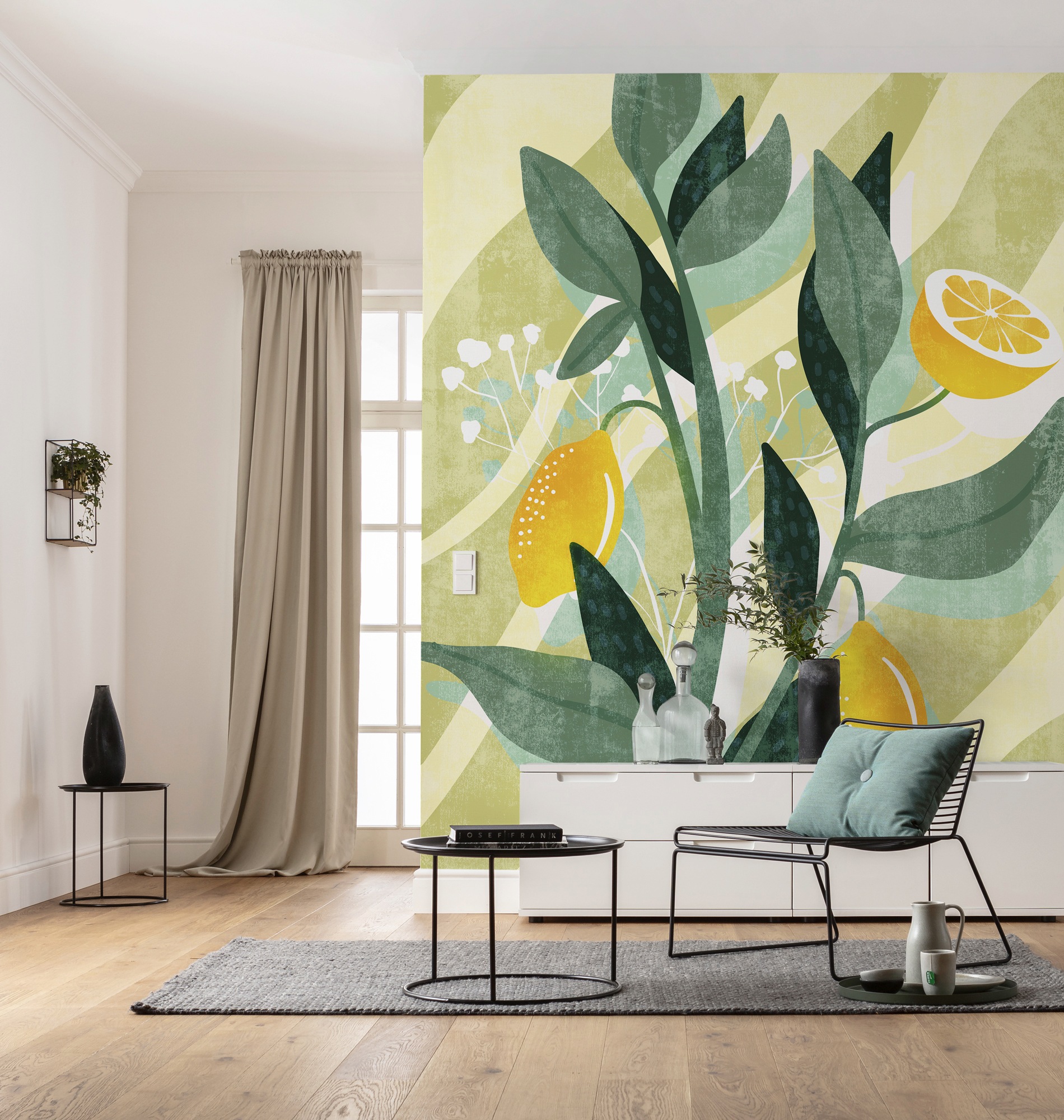 Komar Fototapete »Lemon Fresh«, Wand, botanisch-tropisch-Motiv, BAUR floral, bedruckt, Schräge Decke, | Raten botanisch, Vlies, auf