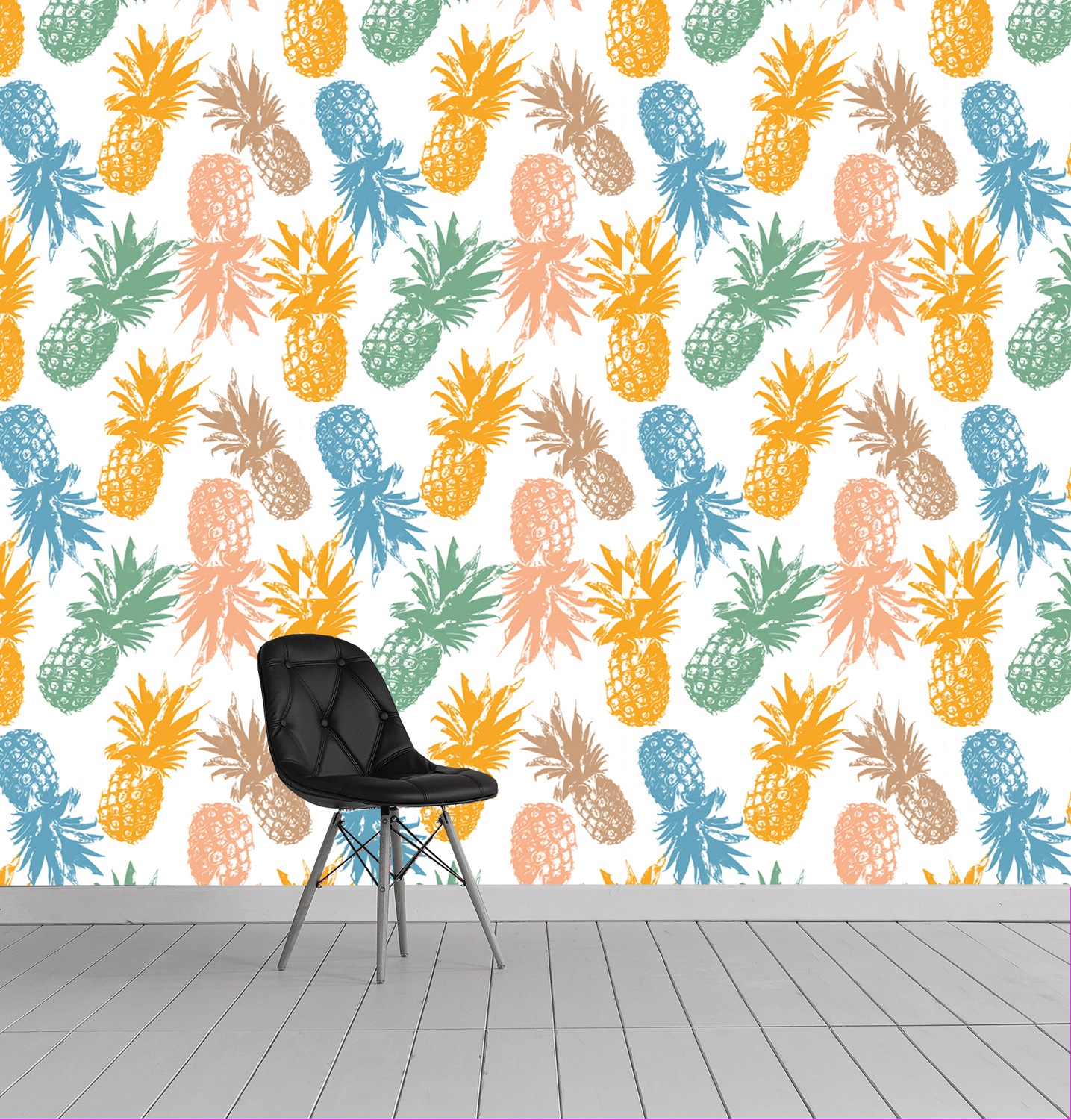 queence Vinyltapete »Bobbi«, bedruckt-tropisch, 90x250cm, selbstklebend, kinderleichte Anbringung, Sticker