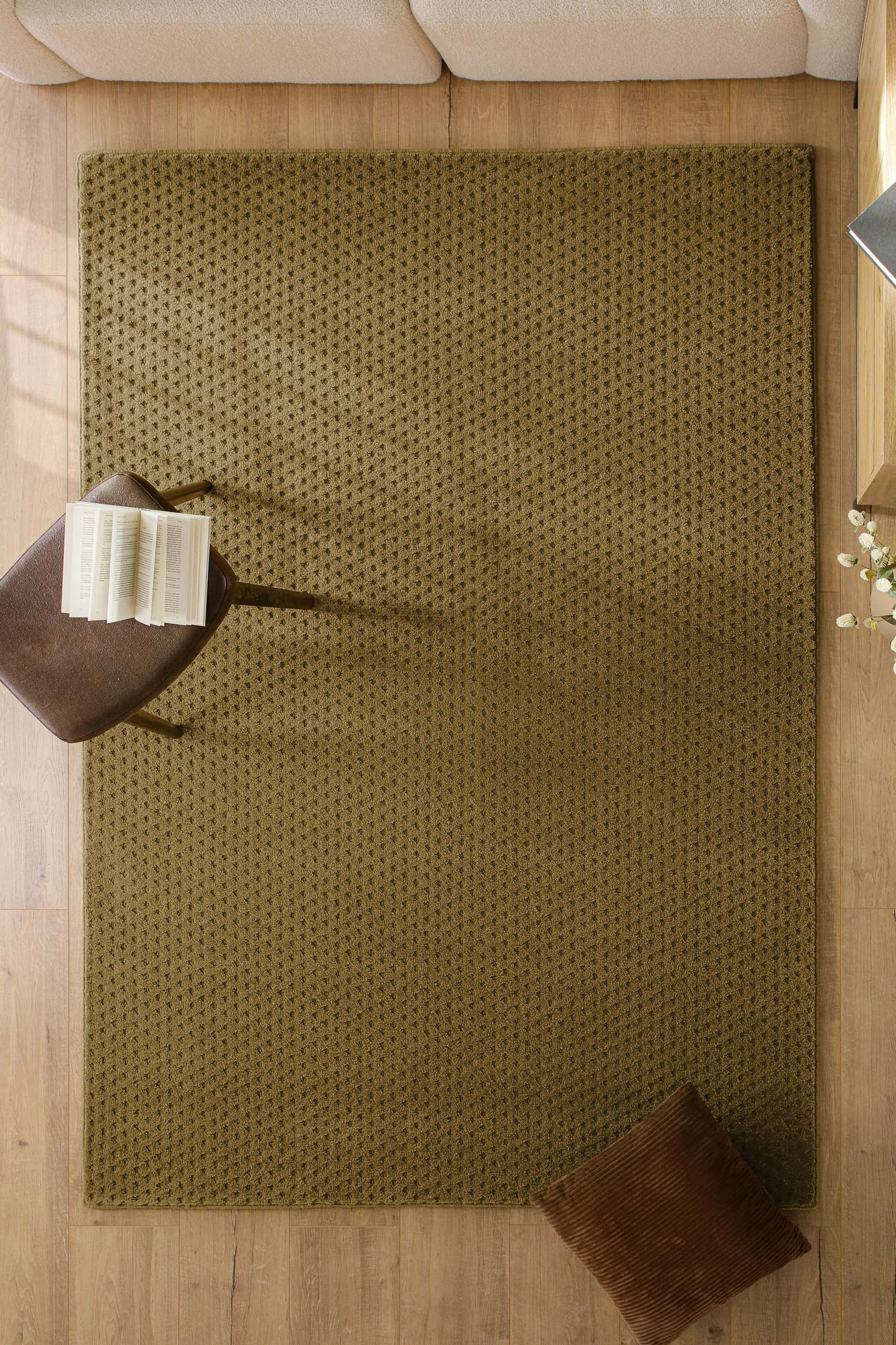 Wecon home Teppich "Castello THREE" rechteckig 7 mm Höhe Schurwolle, Kurzflor mit Hoch-Tief-Effekt, Wohnzimmer, Punktmuster