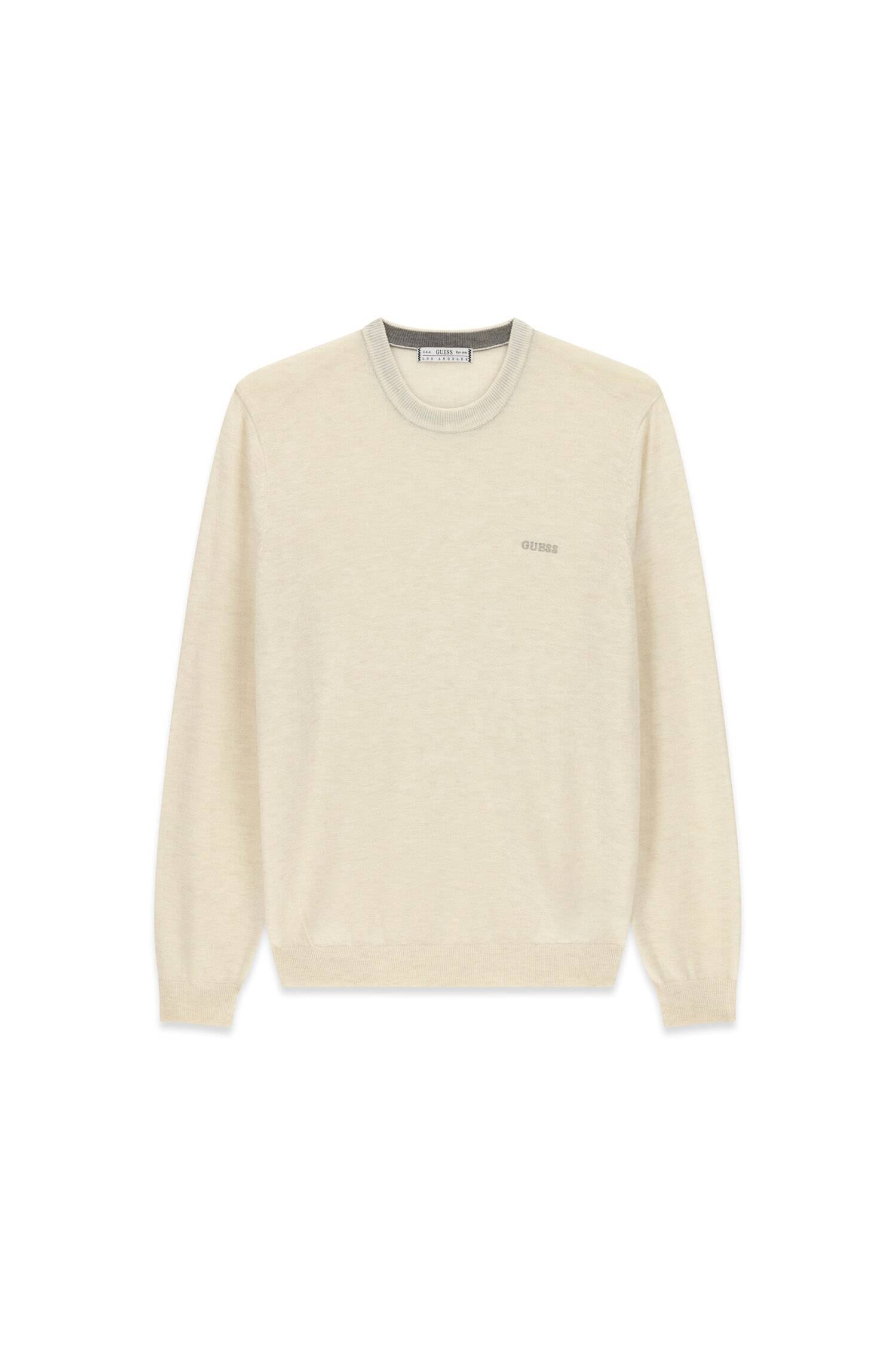 Guess Strickpullover »MARCOS« Rundhals, Feinstrick mit Woll- und Seiden-Anteil, Regular Fit