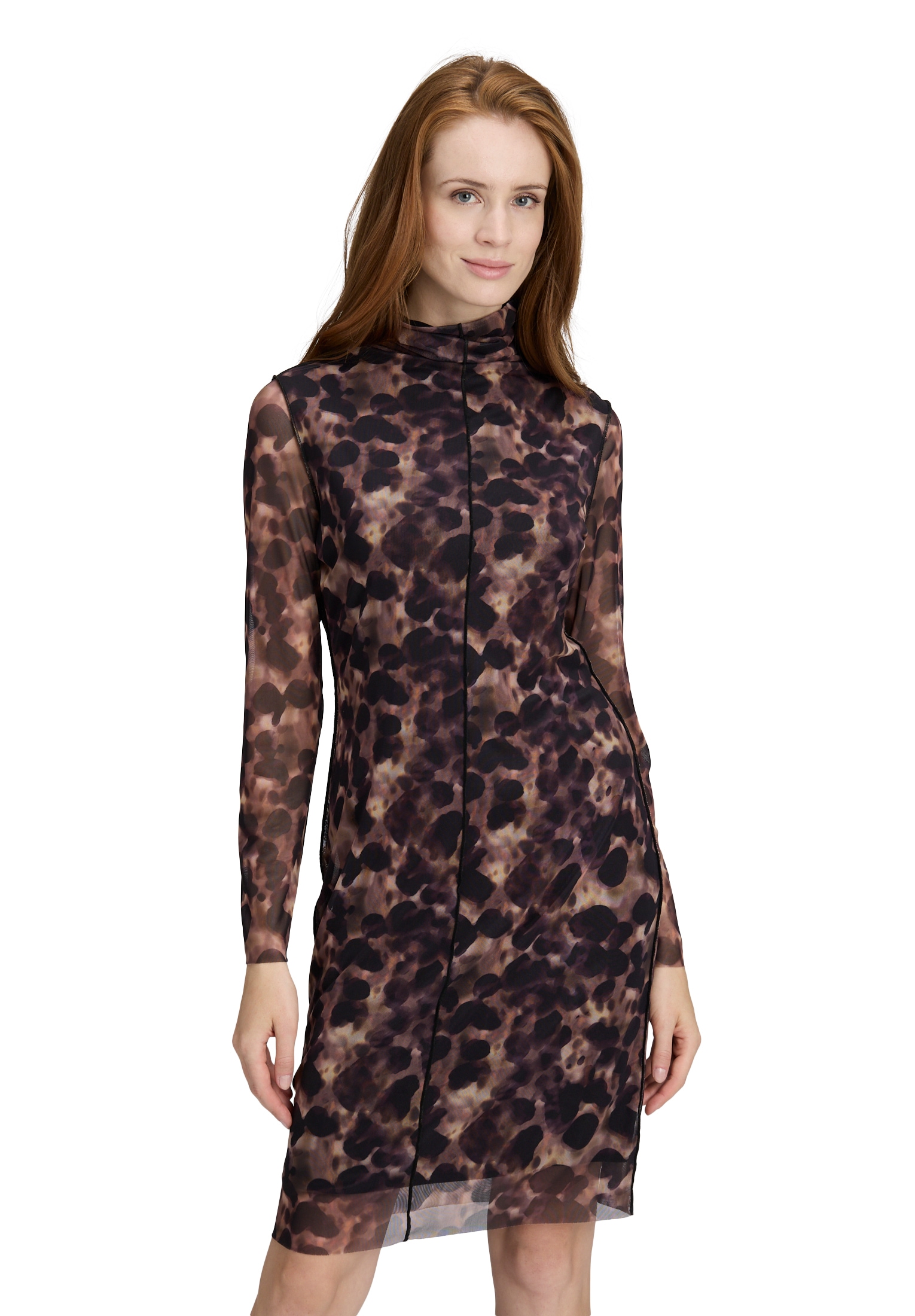 Cartoon Druckkleid "Cartoon Damen Mesh-Kleid mit Kragen" günstig online kaufen