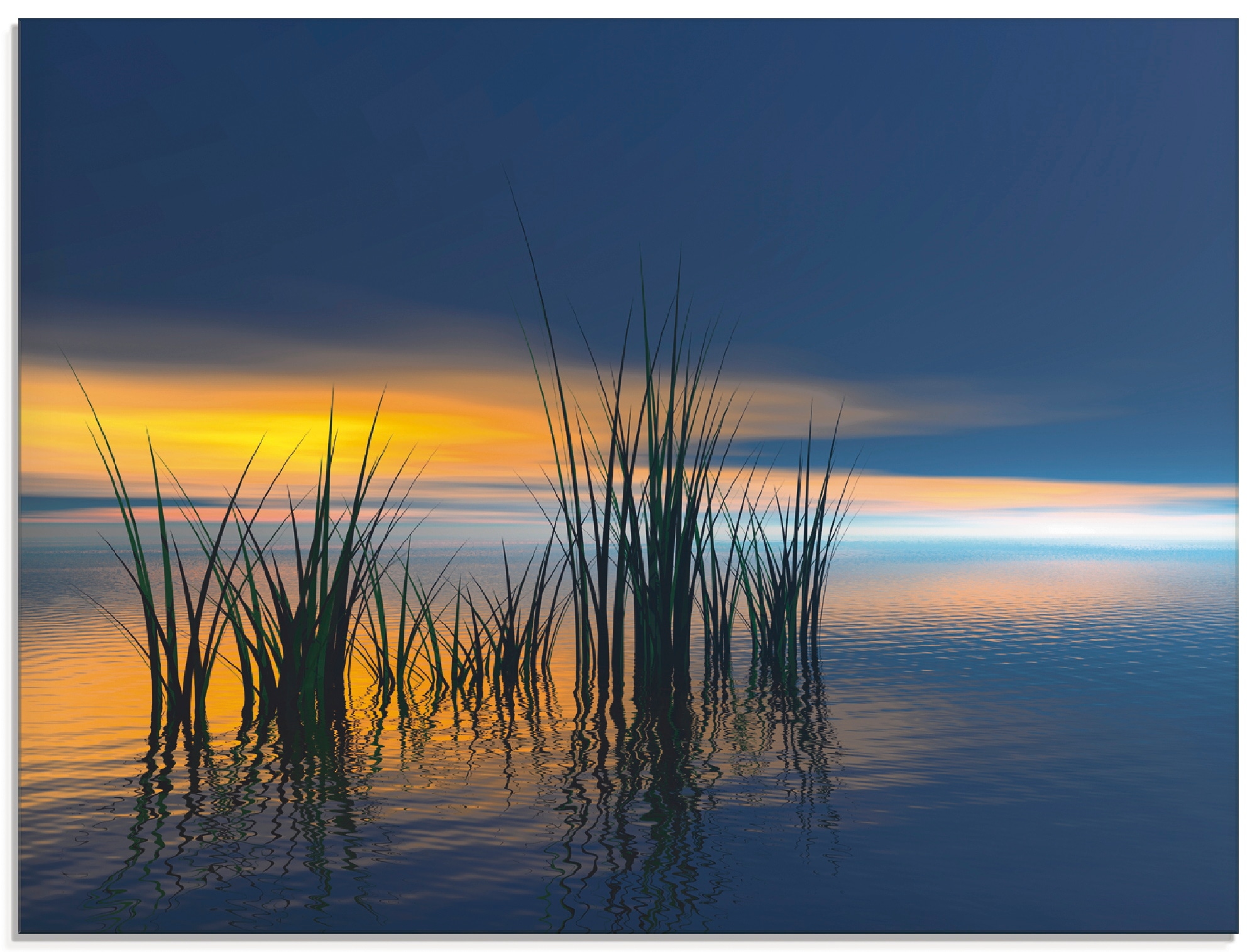 Artland Glasbild "Sonnenuntergang III", Gewässer, (1 St.), in verschiedenen Größen