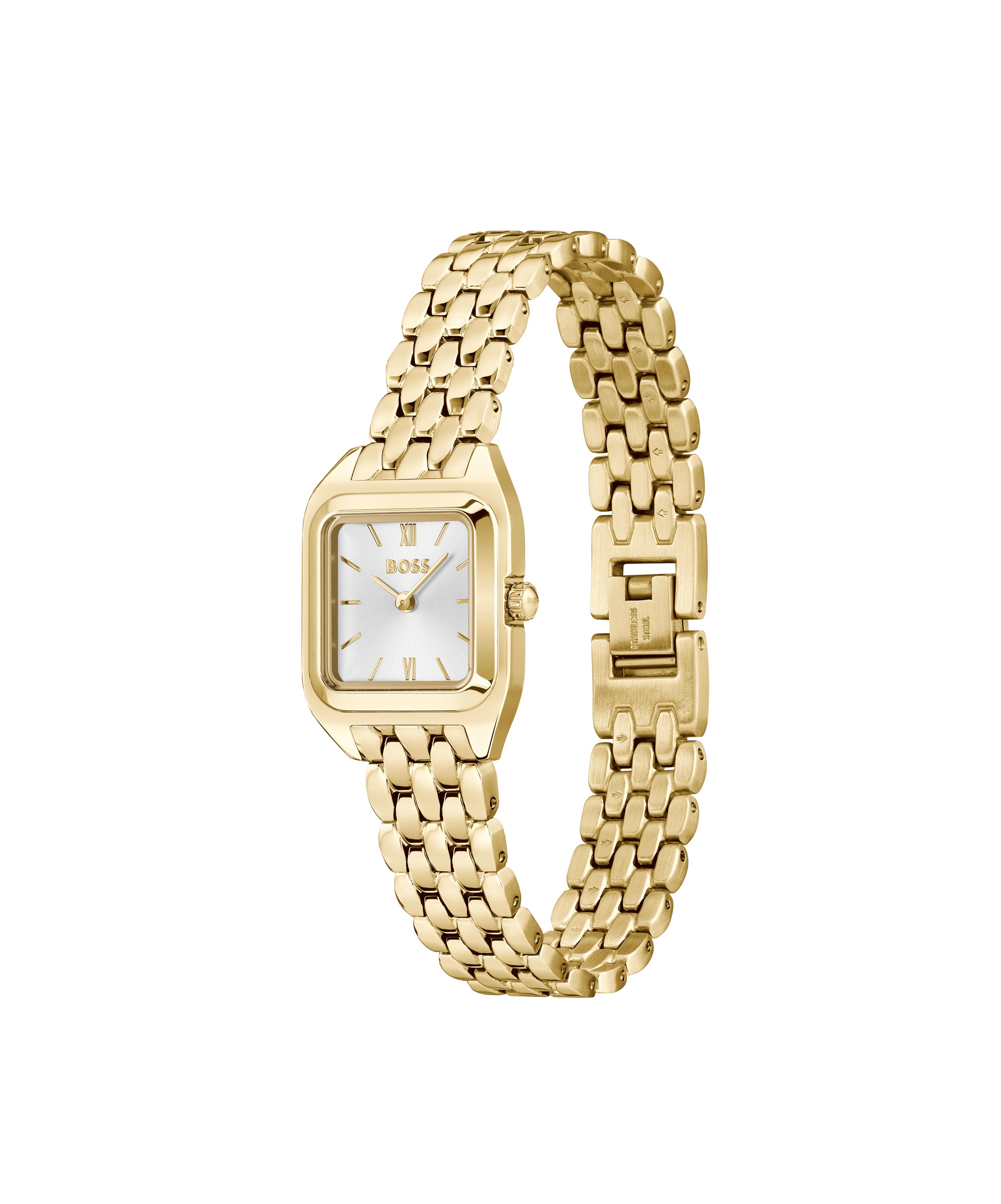 BOSS Quarzuhr »MAE PETITE«, Armbanduhr, Damenuhr, Edelstahlarmband, analog