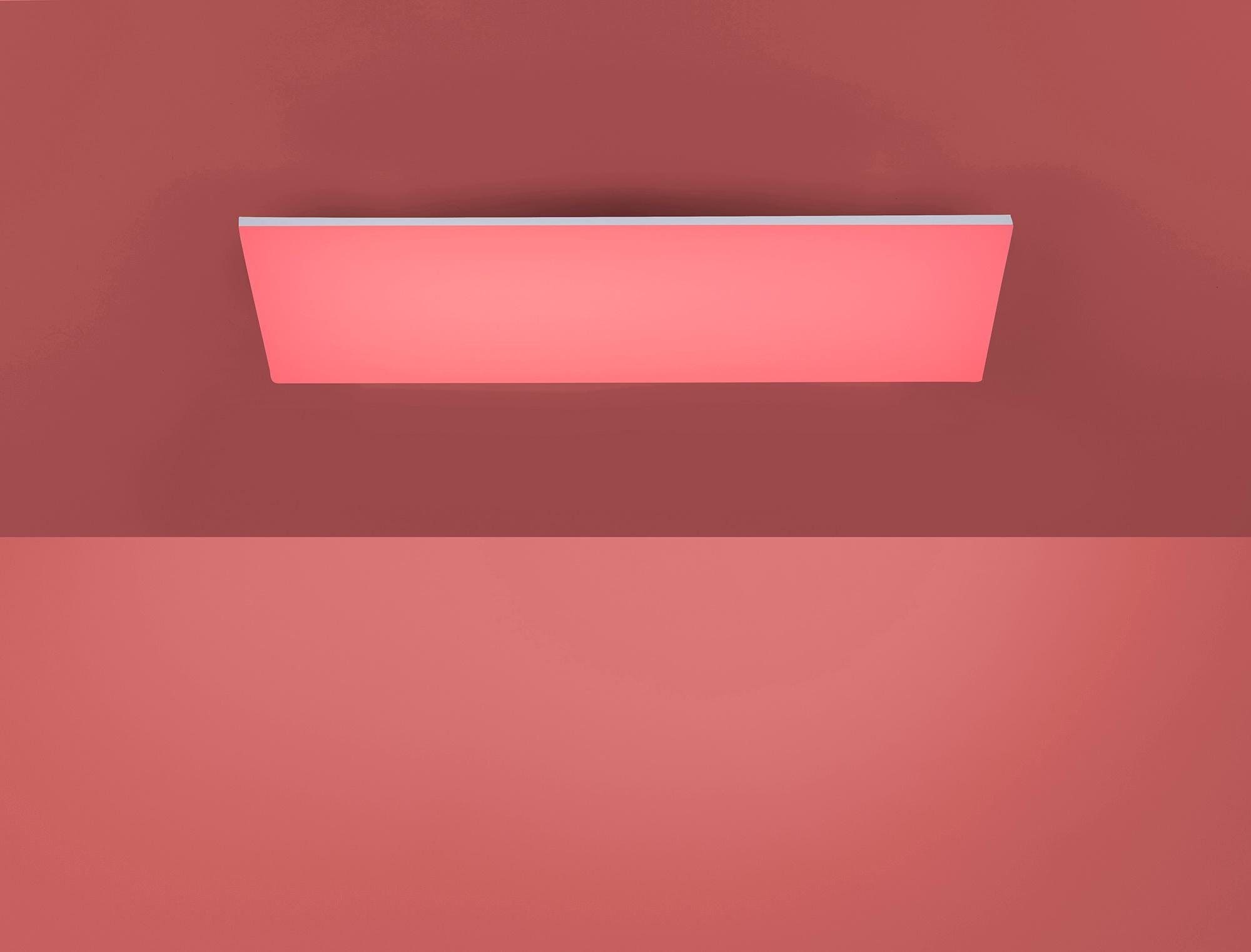 Paul Neuhaus Deckenleuchte »FRAMELESS«, 1 flammig-flammig, Farbwechselfunktion (RGB), warmweiß, rahmenlos, Dimmbar mit Fernbed.