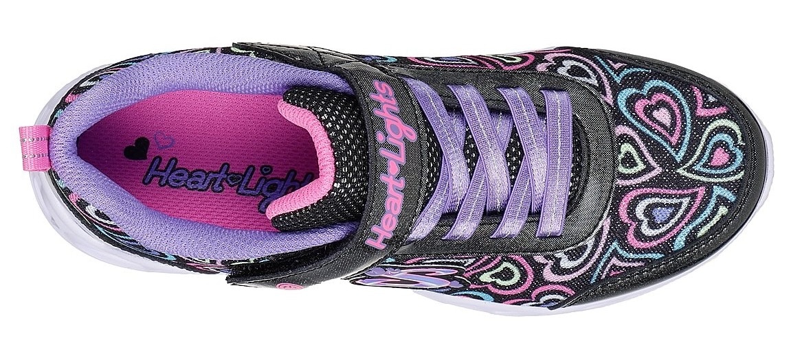 Skechers Sneaker »HEART LIGHTS«, Blinkschuh mit Herz-Laufsohle, Größenschablone zum Download