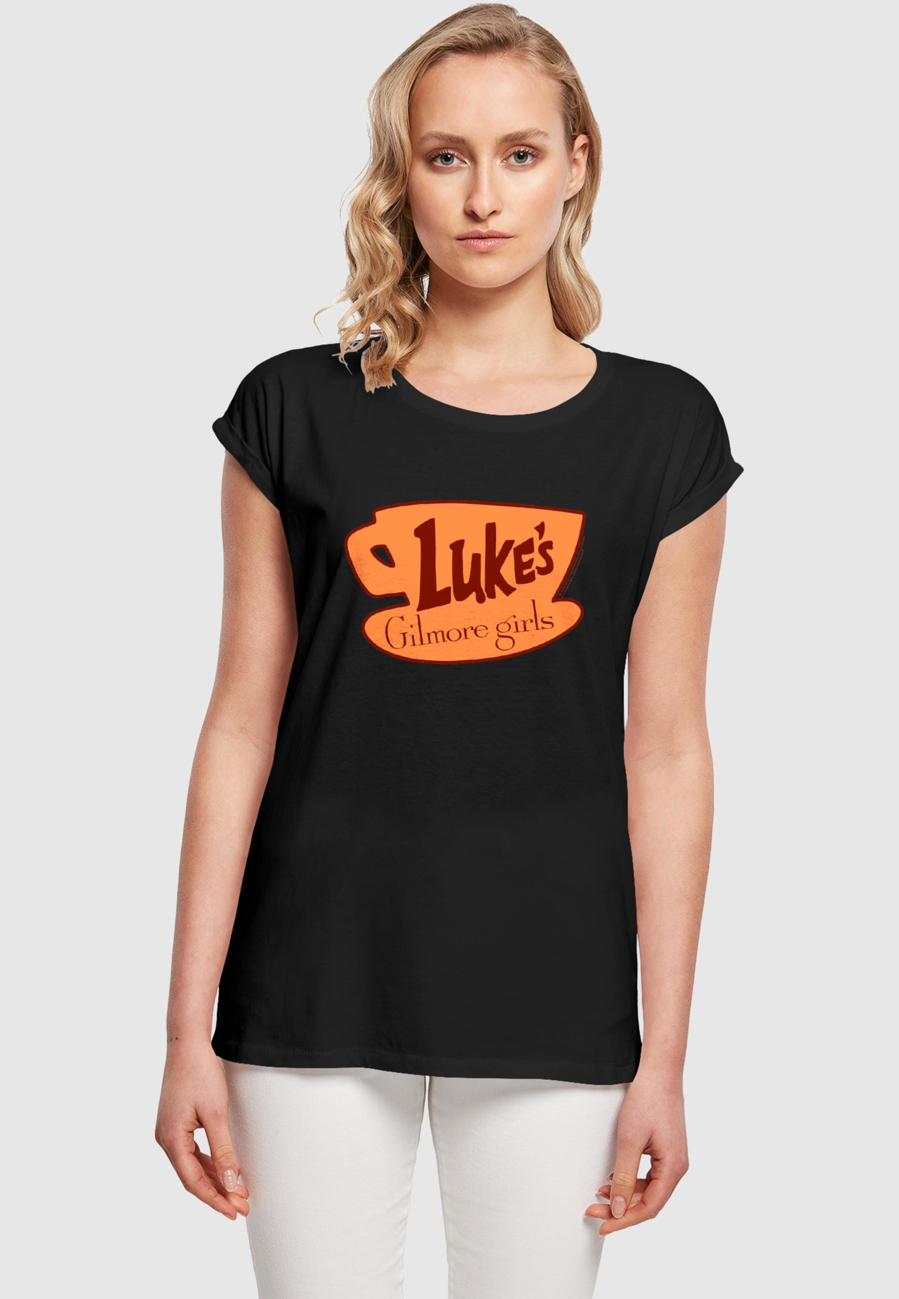 ABSOLUTE CULT T-Shirt »ABSOLUTE CULT Ladies Gilmore Girls - Luke's Logo T-Shirt«, (1 tlg.)