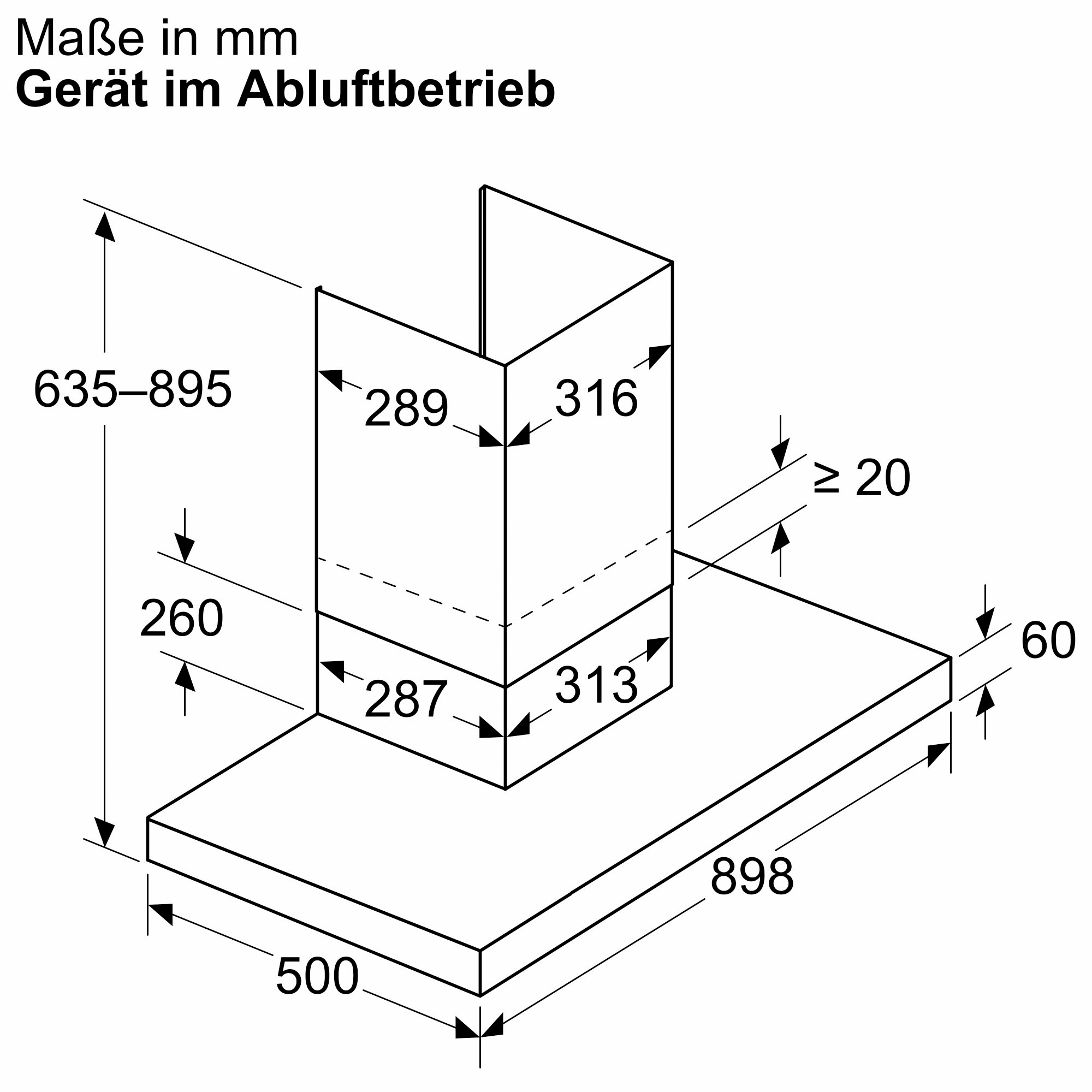 BOSCH Wandhaube »DWB97DN60« Serie Serie 6