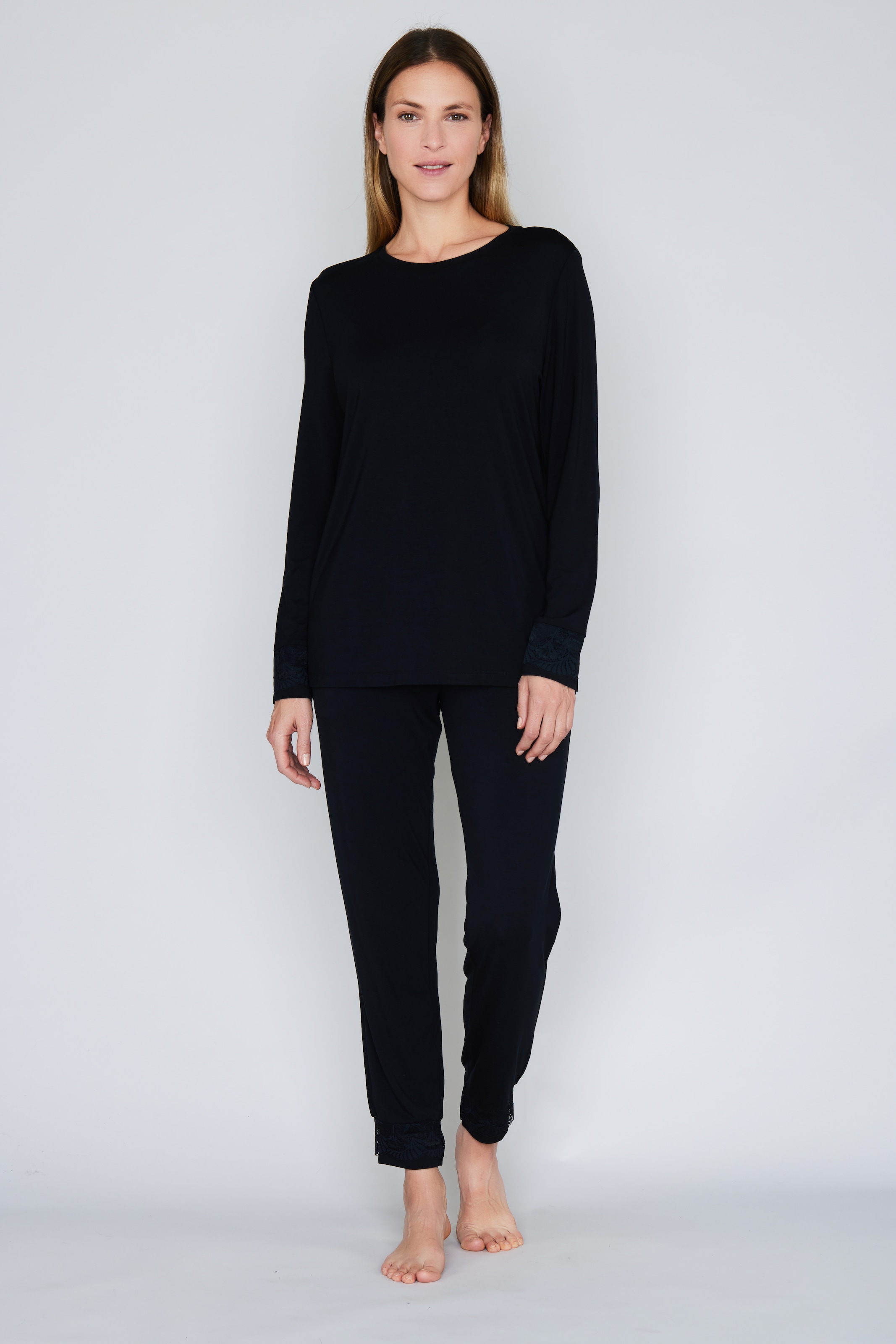 JOOP! Jeans Pyjama, (2 tlg.), Langarm, Regular Fit, Modal-Mix, Rundhalsausschnitt