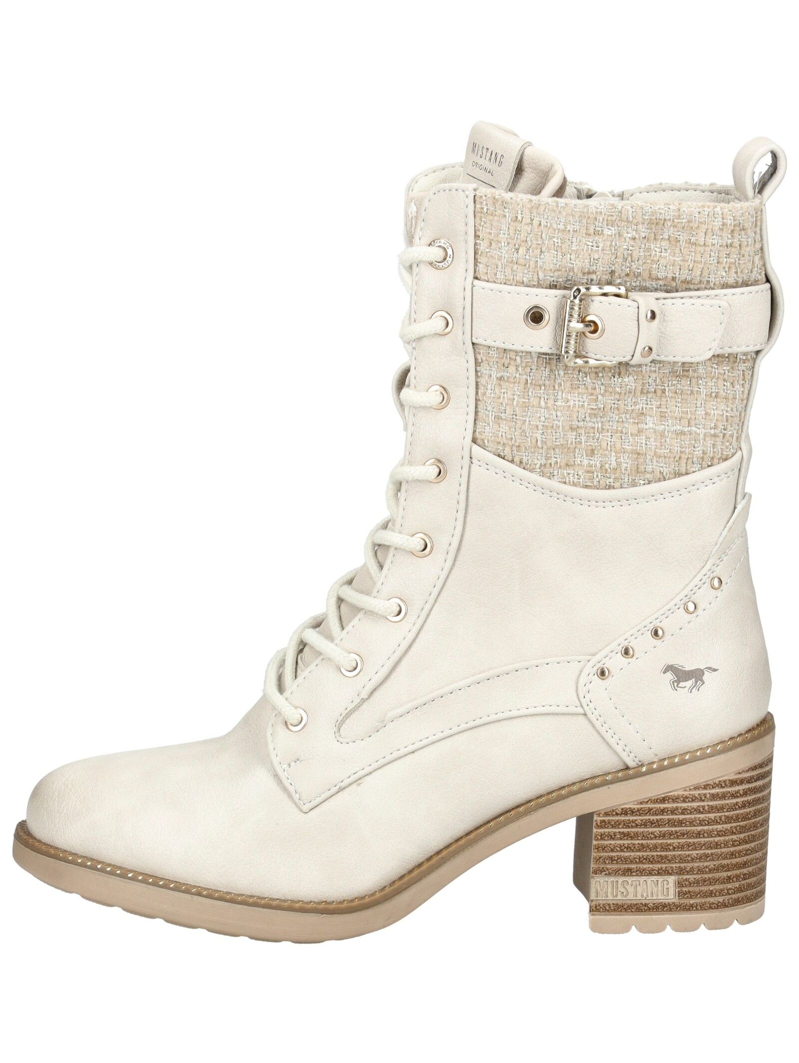 Mustang Shoes Schnürstiefelette »Mustang Shoes Stiefelette Lederimitat/Textil«